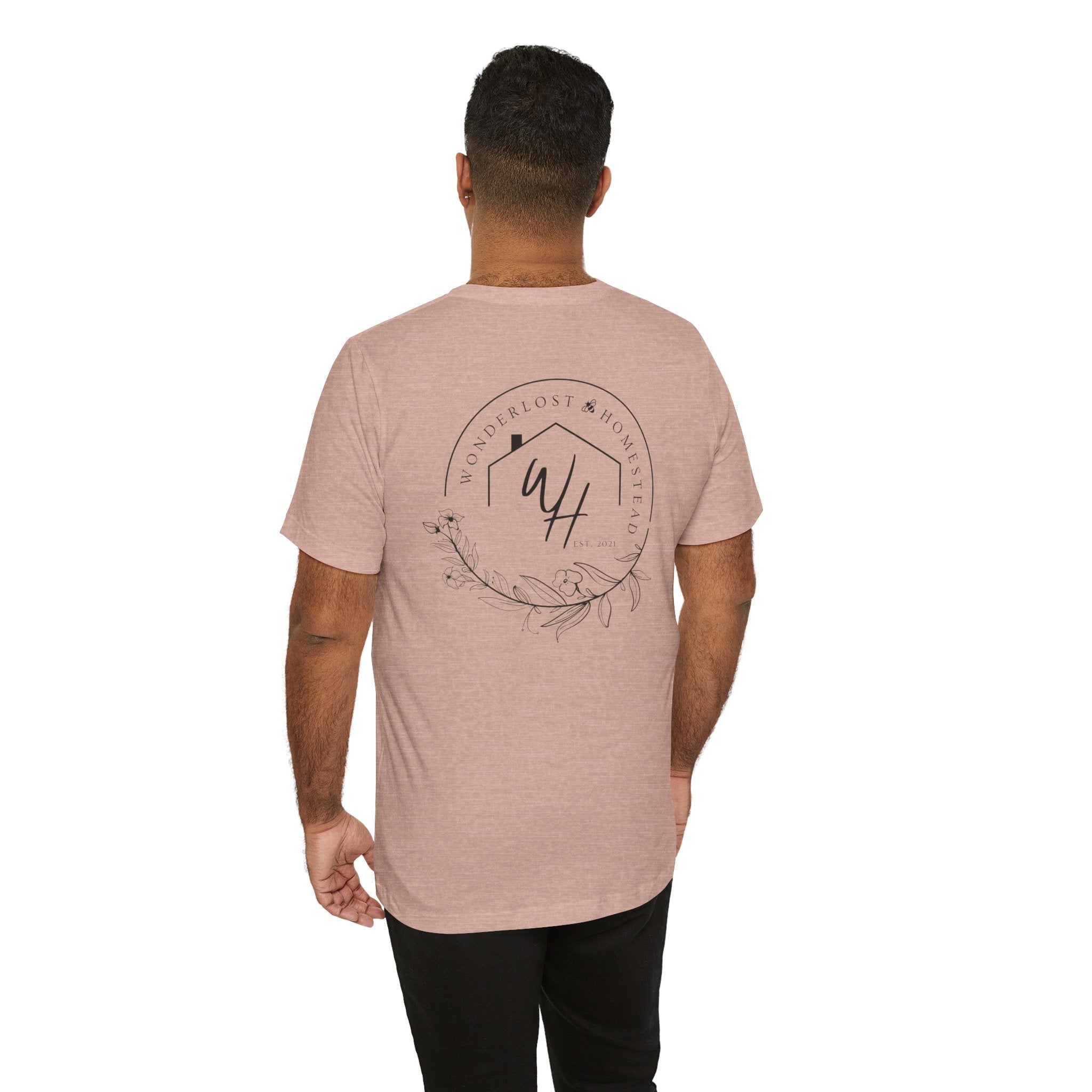 Unisex Short Sleeve T-Shirt, Black Logo (Front/Back Designs)