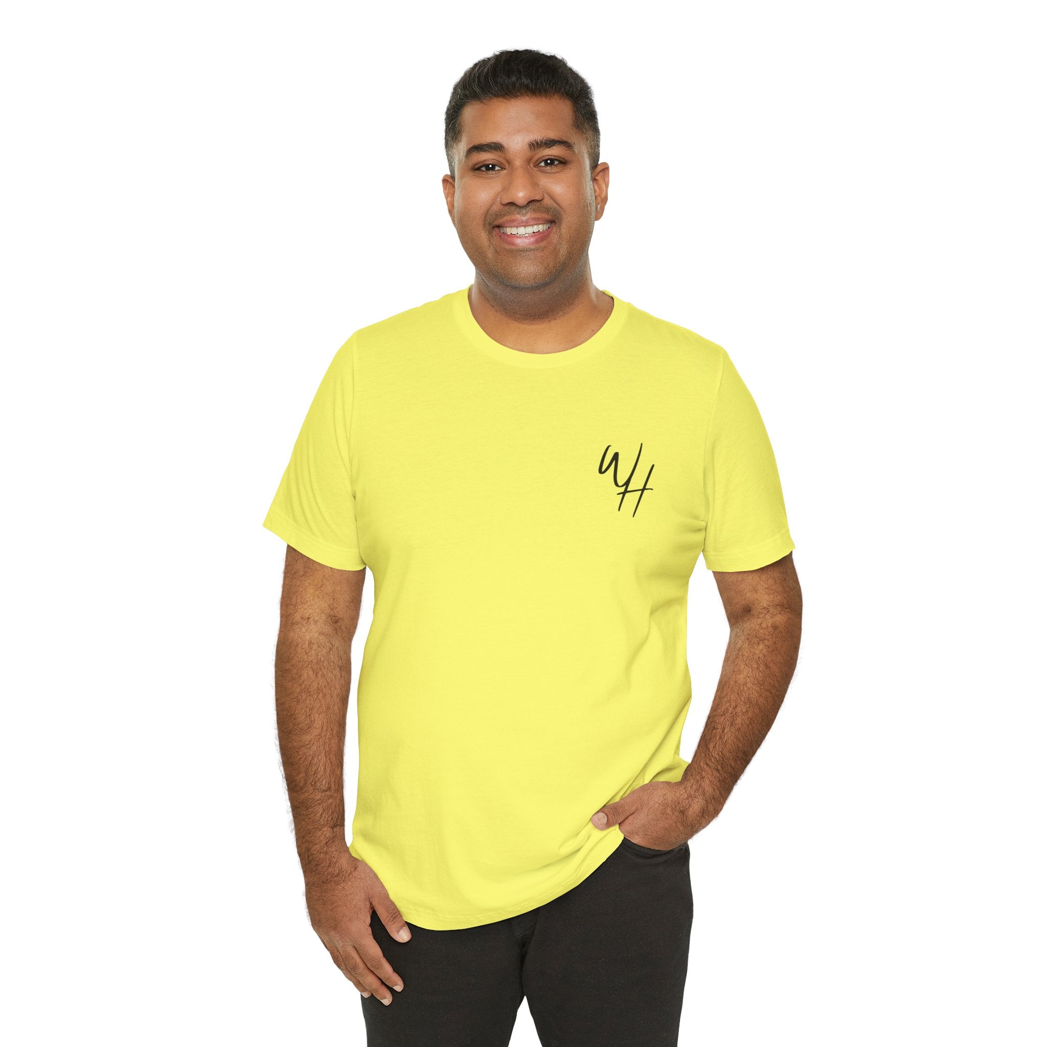 Unisex Short Sleeve T-Shirt, Black Logo (Front/Back Designs)