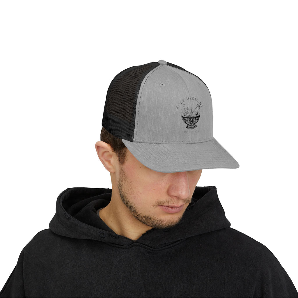 Snapback Trucker Cap - Black Logo