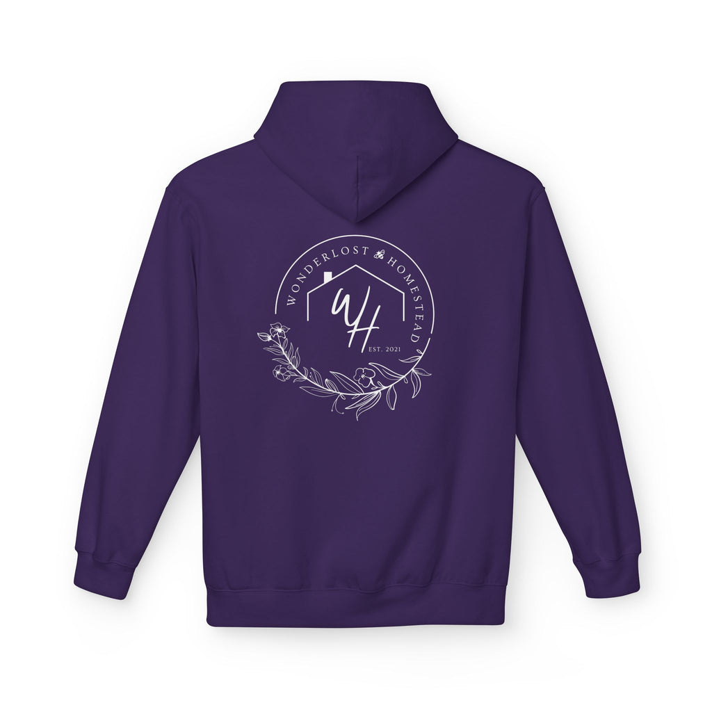 Unisex Hoodie, White Logo (Front/Back Designs)