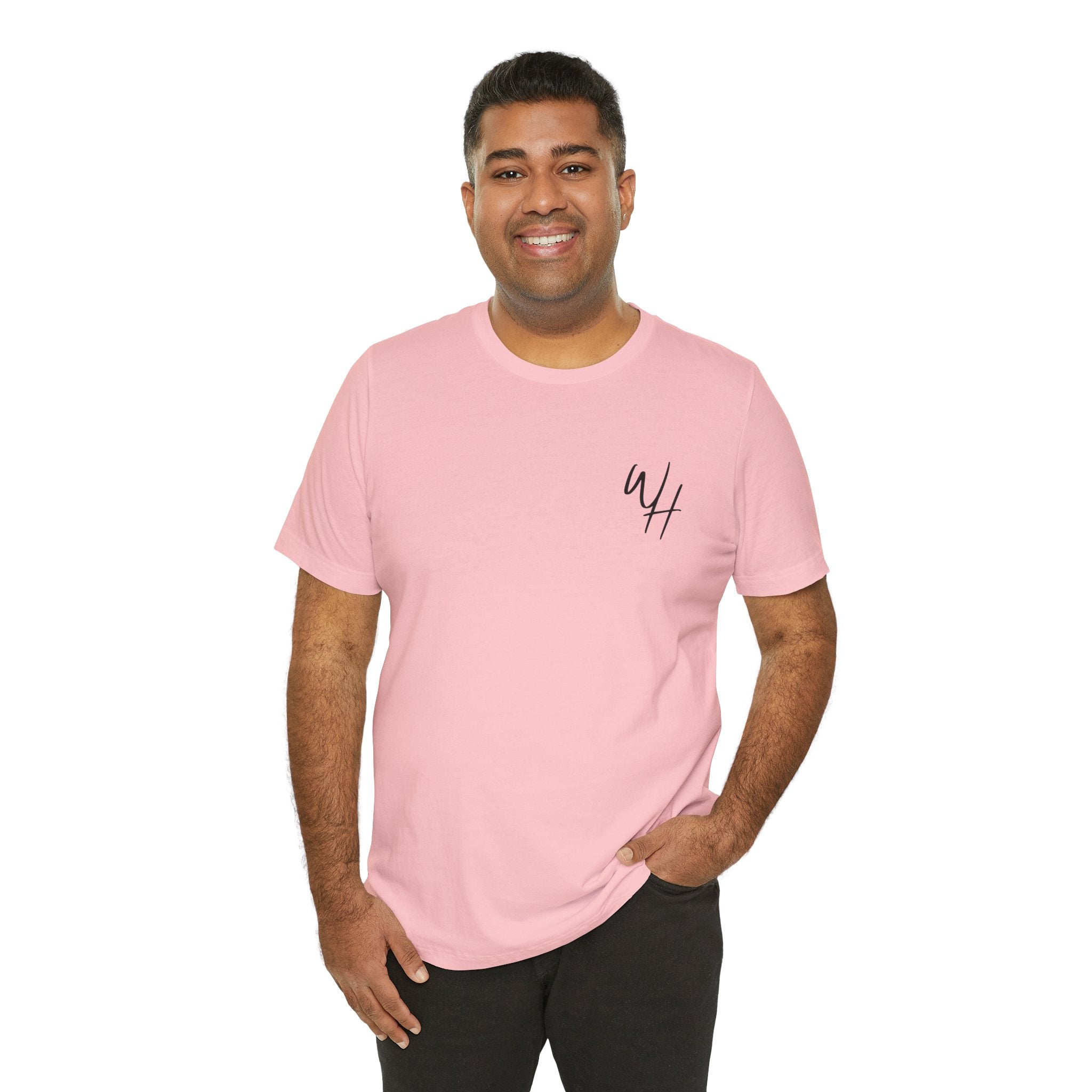 Unisex Short Sleeve T-Shirt, Black Logo (Front/Back Designs)