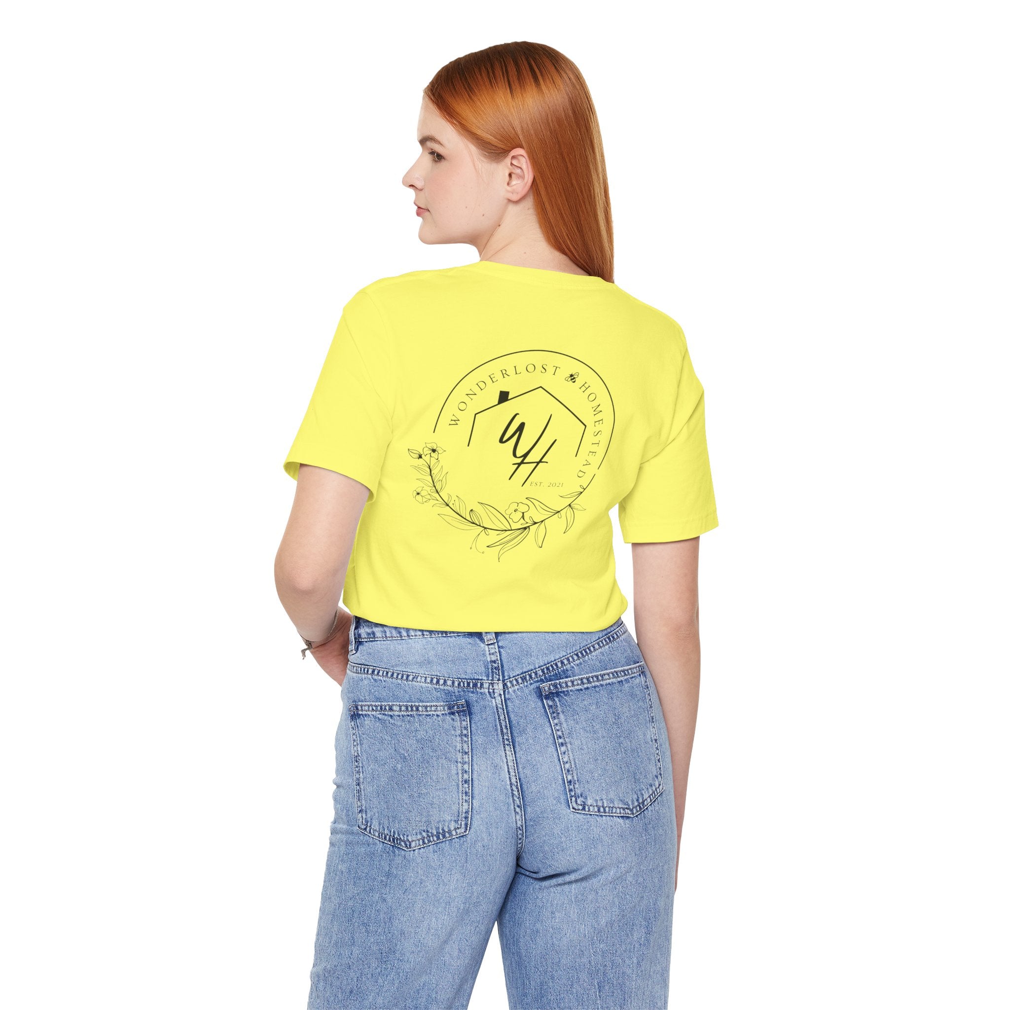 Unisex Short Sleeve T-Shirt, Black Logo (Front/Back Designs)