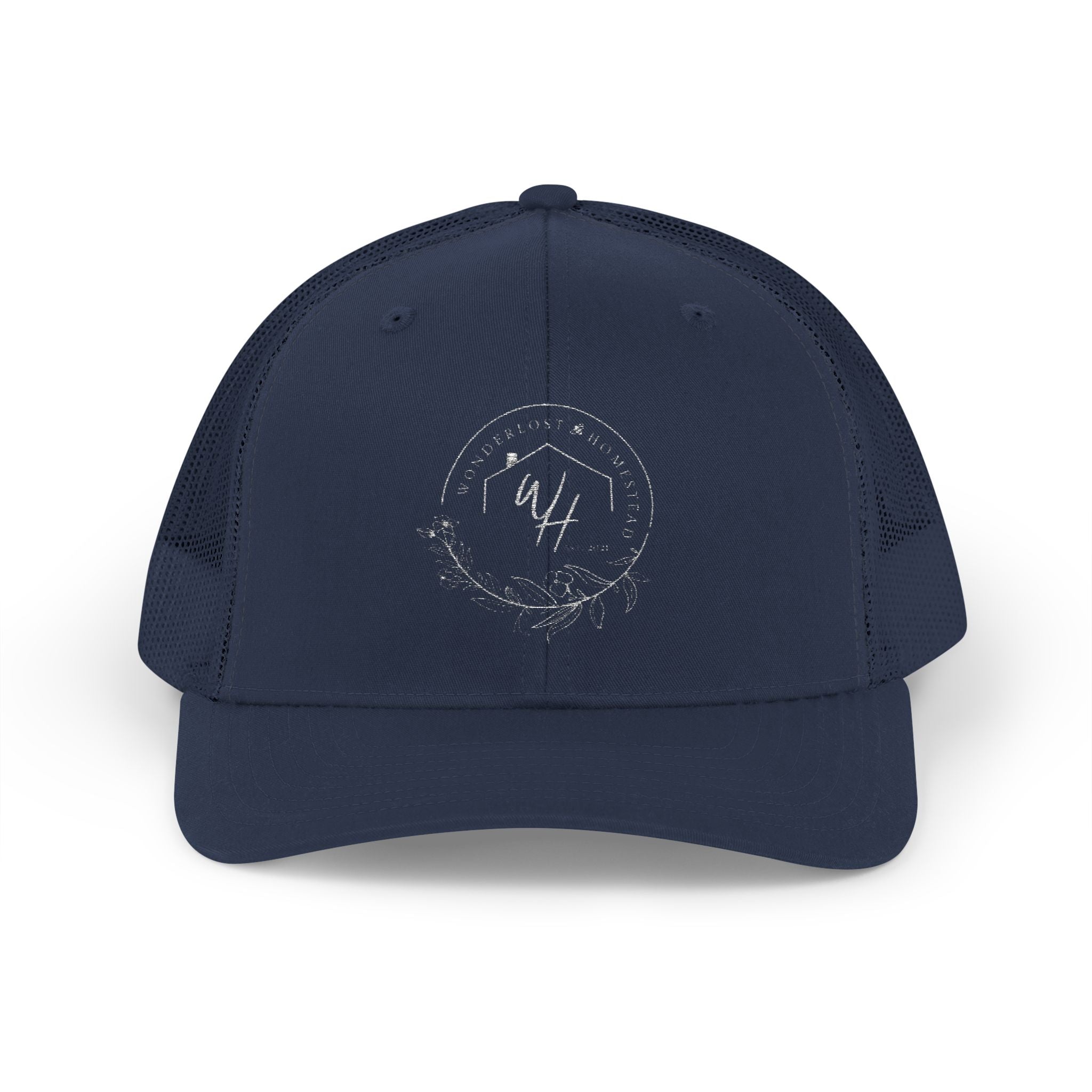 Snapback Trucker Cap, White Logo