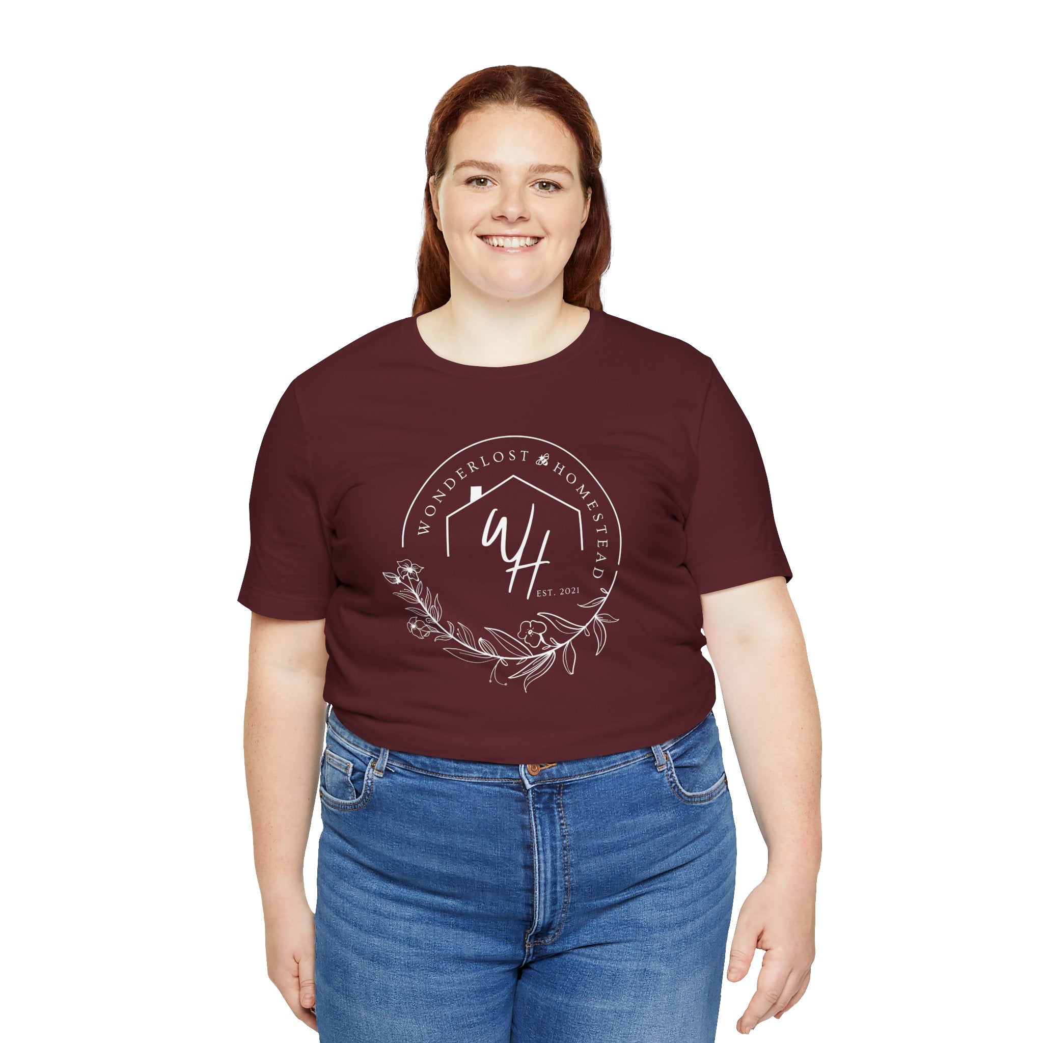 Unisex Short Sleeve T-Shirt, White Logo
