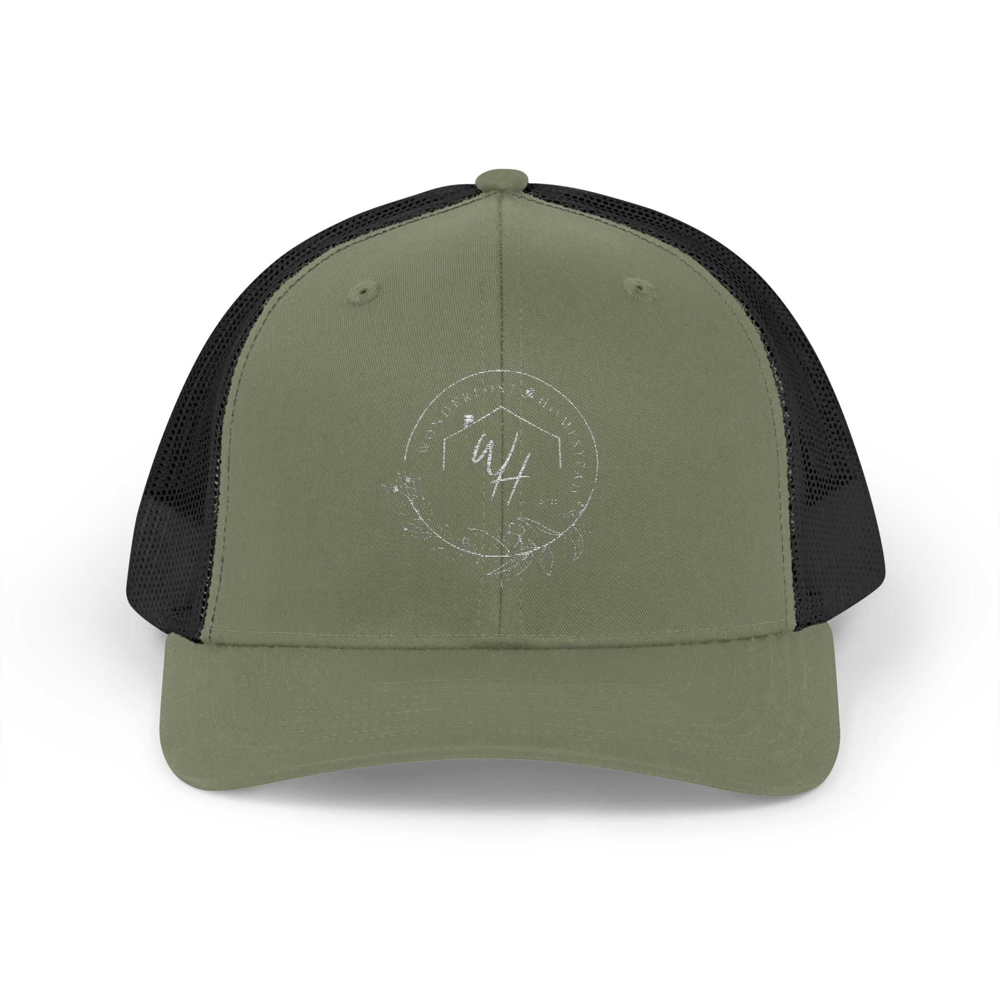 Snapback Trucker Cap, White Logo