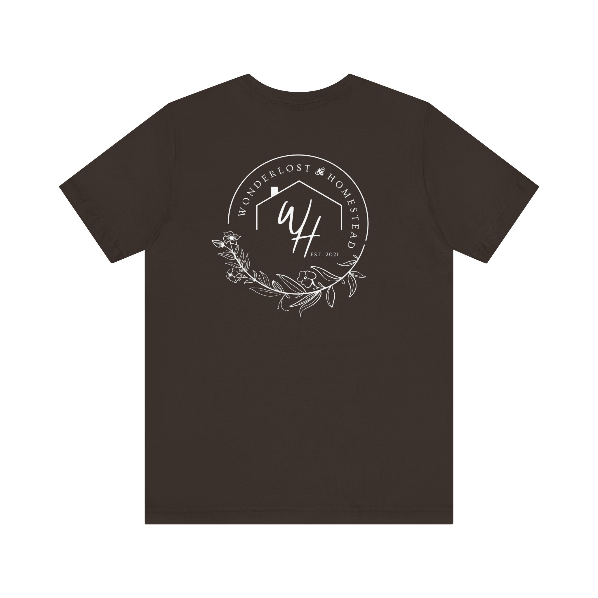 Unisex Short Sleeve T-Shirt, White Logo (Front/Back Designs)