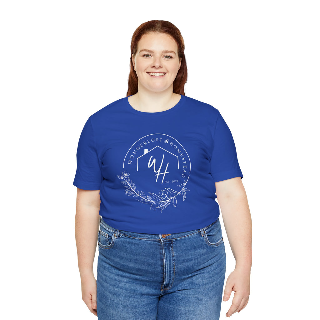 Unisex Short Sleeve T-Shirt, White Logo