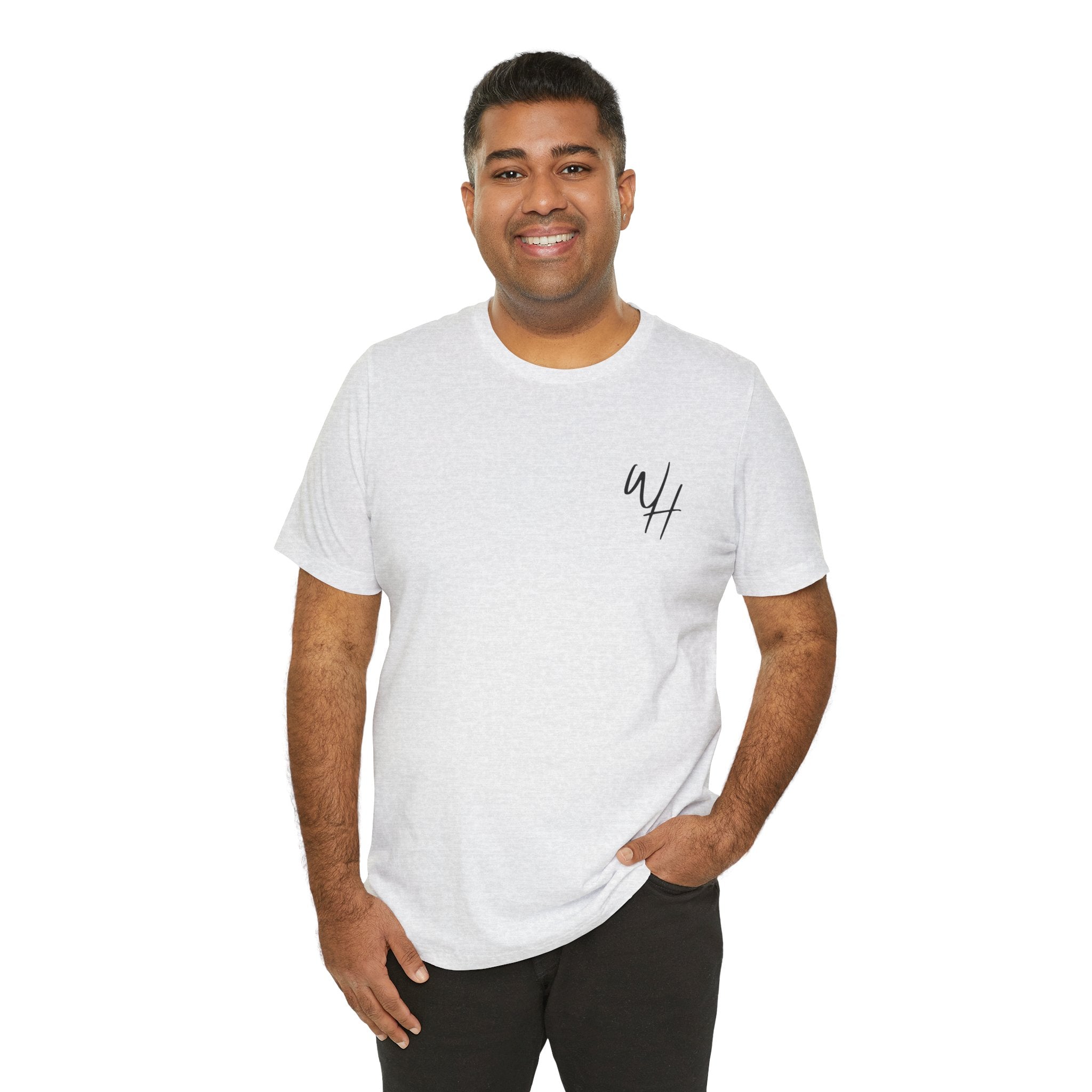 Unisex Short Sleeve T-Shirt, Black Logo (Front/Back Designs)