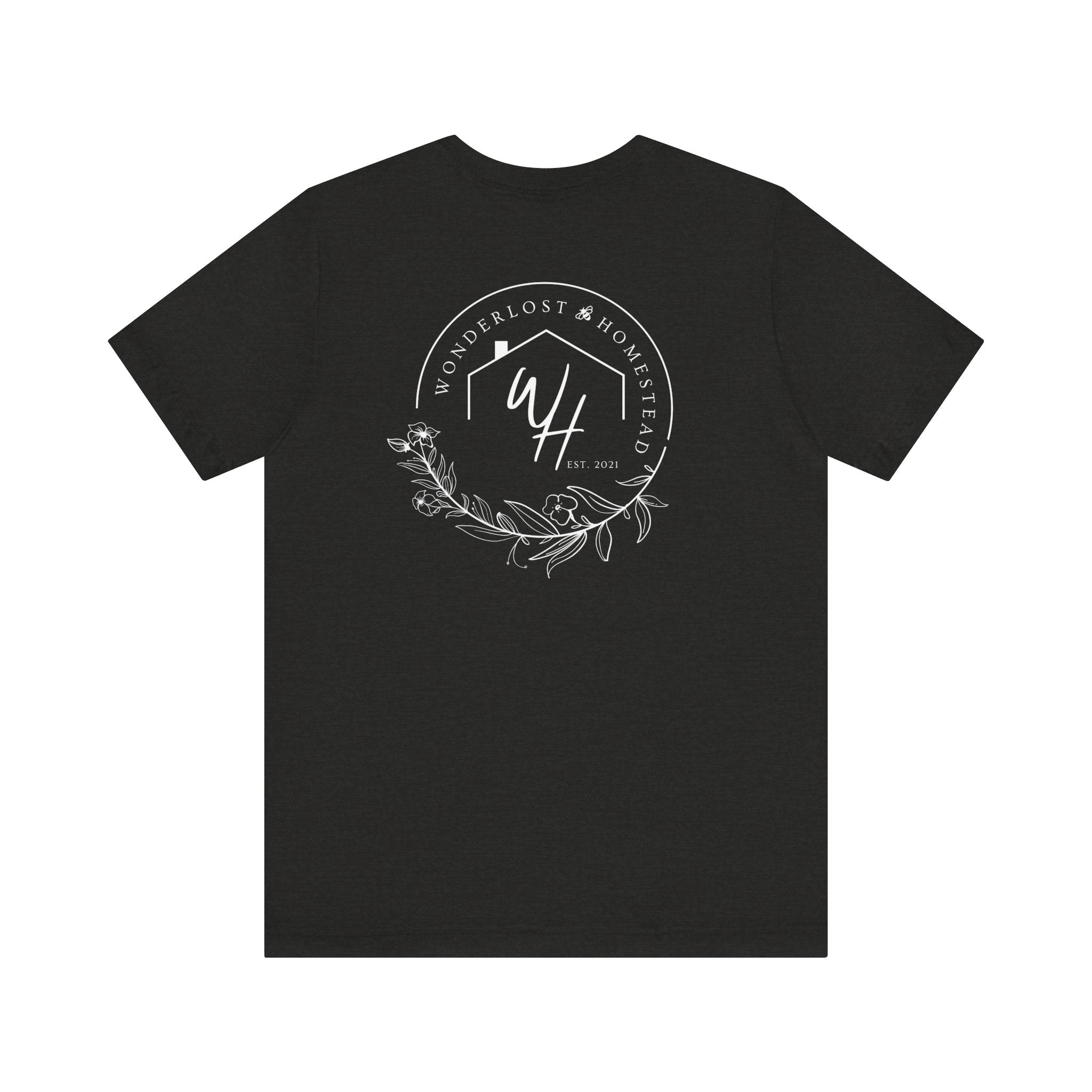 Unisex Short Sleeve T-Shirt, White Logo (Front/Back Designs)