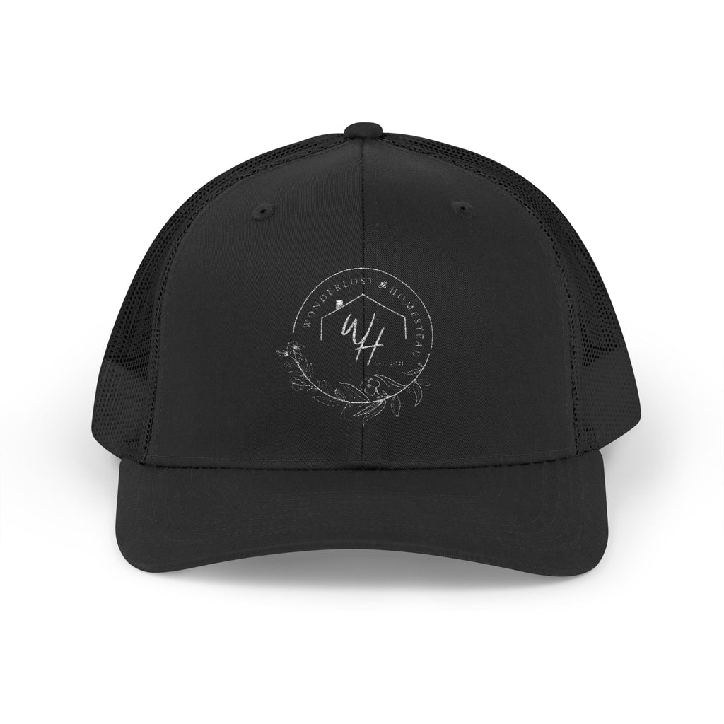 Snapback Trucker Cap, White Logo
