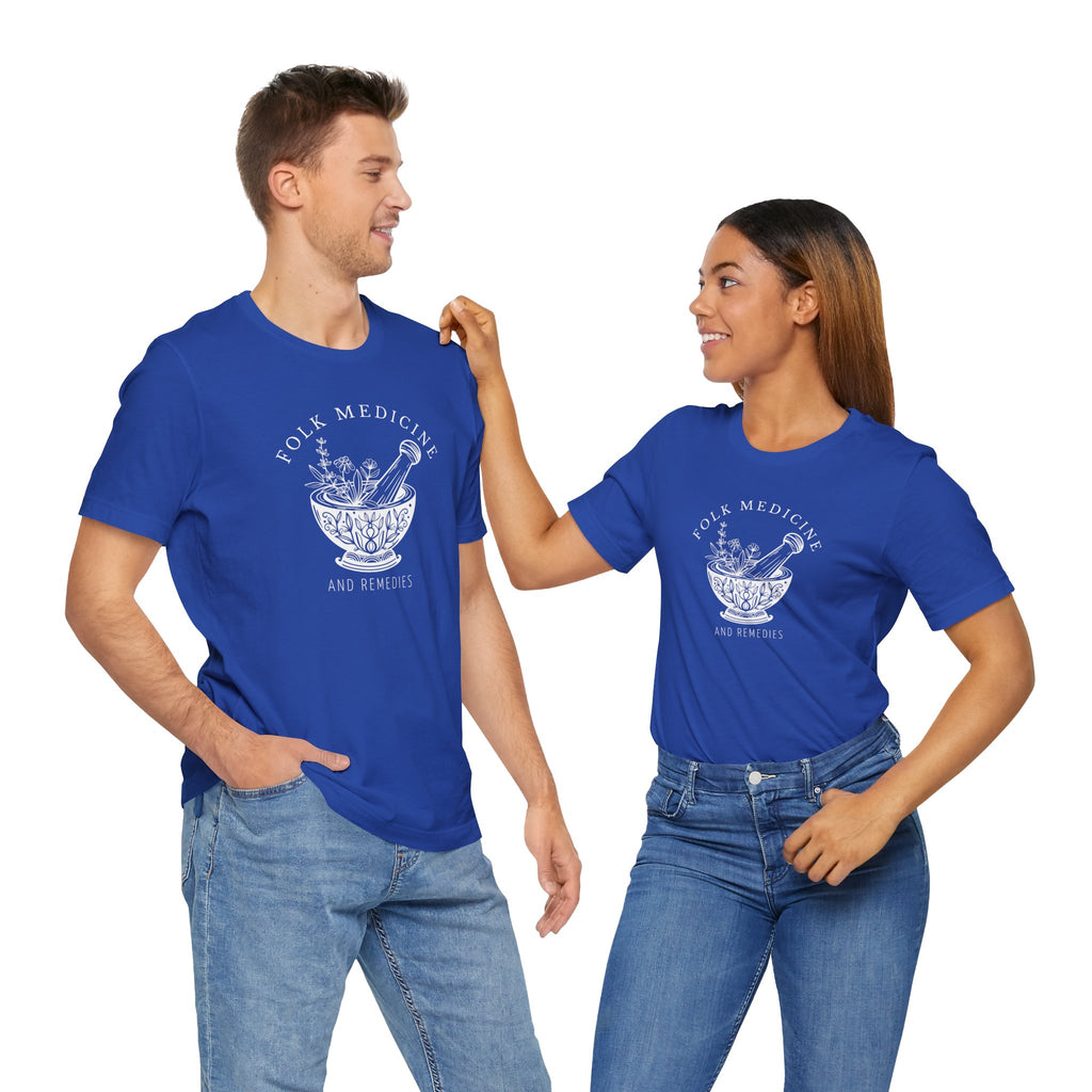 Unisex Short Sleeve T-Shirt, White Logo