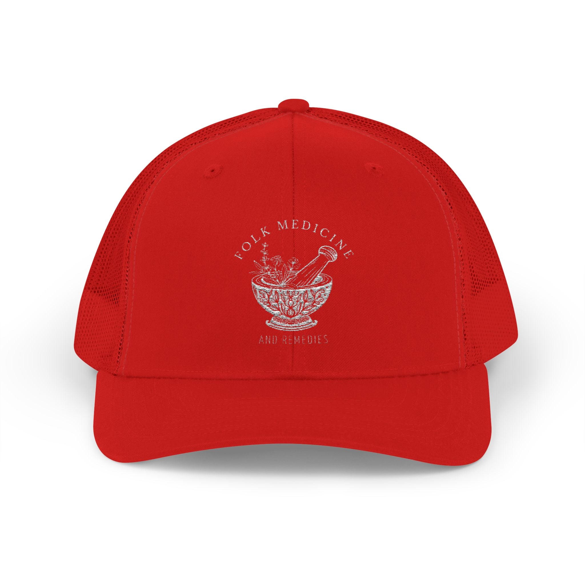Snapback Trucker Cap, White Logo