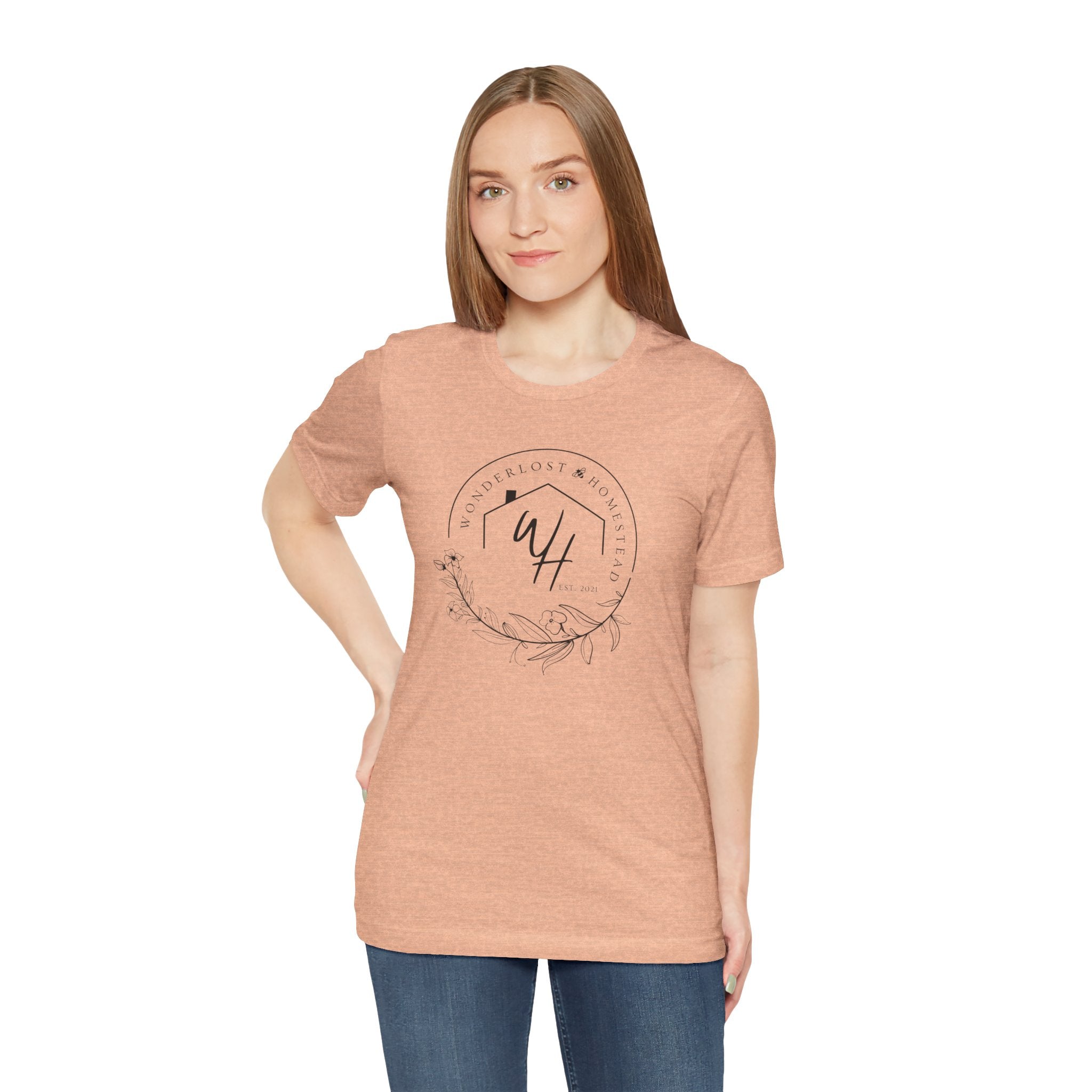 Unisex Short Sleeve T-Shirt, Black Logo