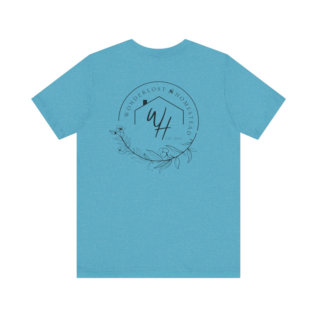 Unisex Short Sleeve T-Shirt, Black Logo (Front/Back Designs)