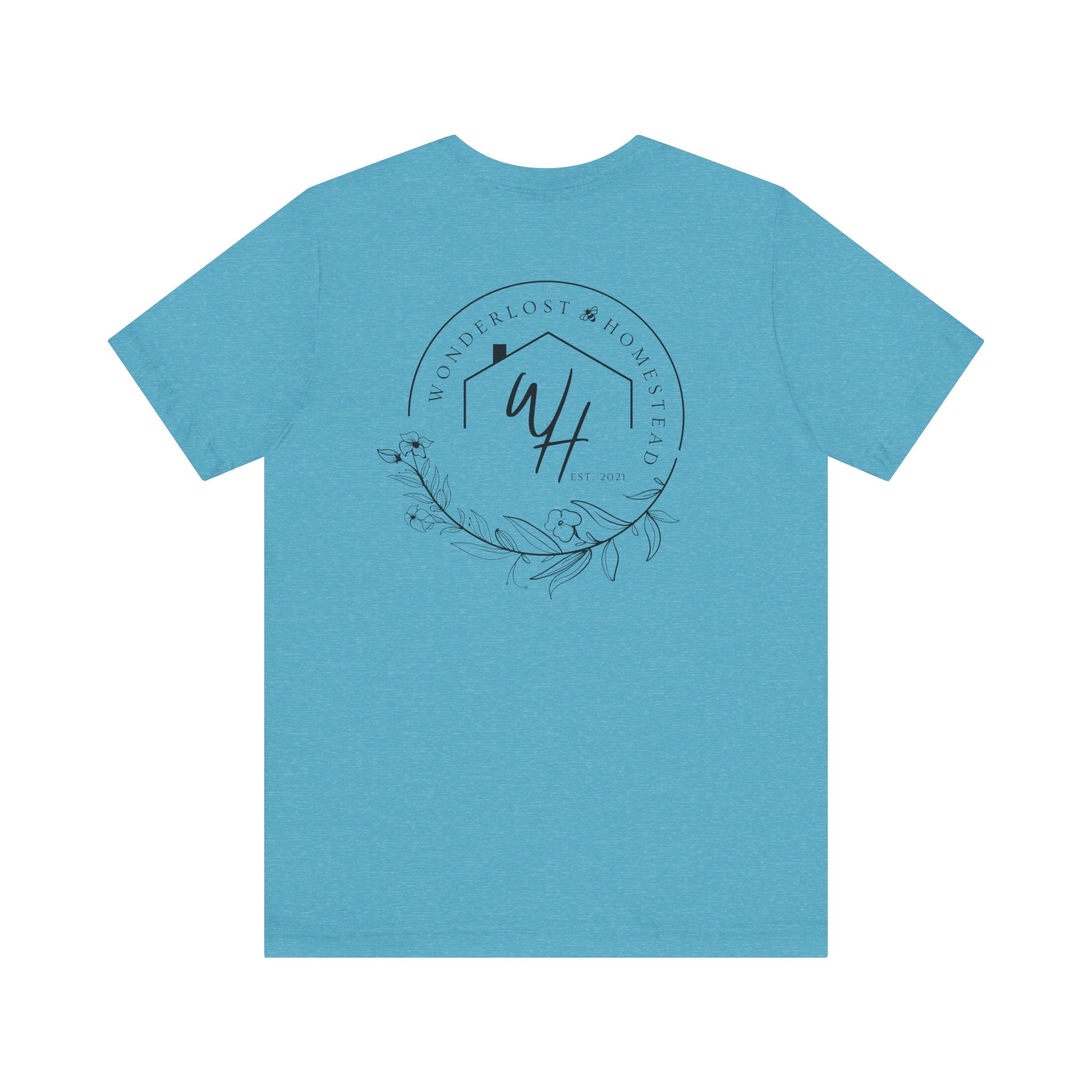 Unisex Short Sleeve T-Shirt, Black Logo (Front/Back Designs)