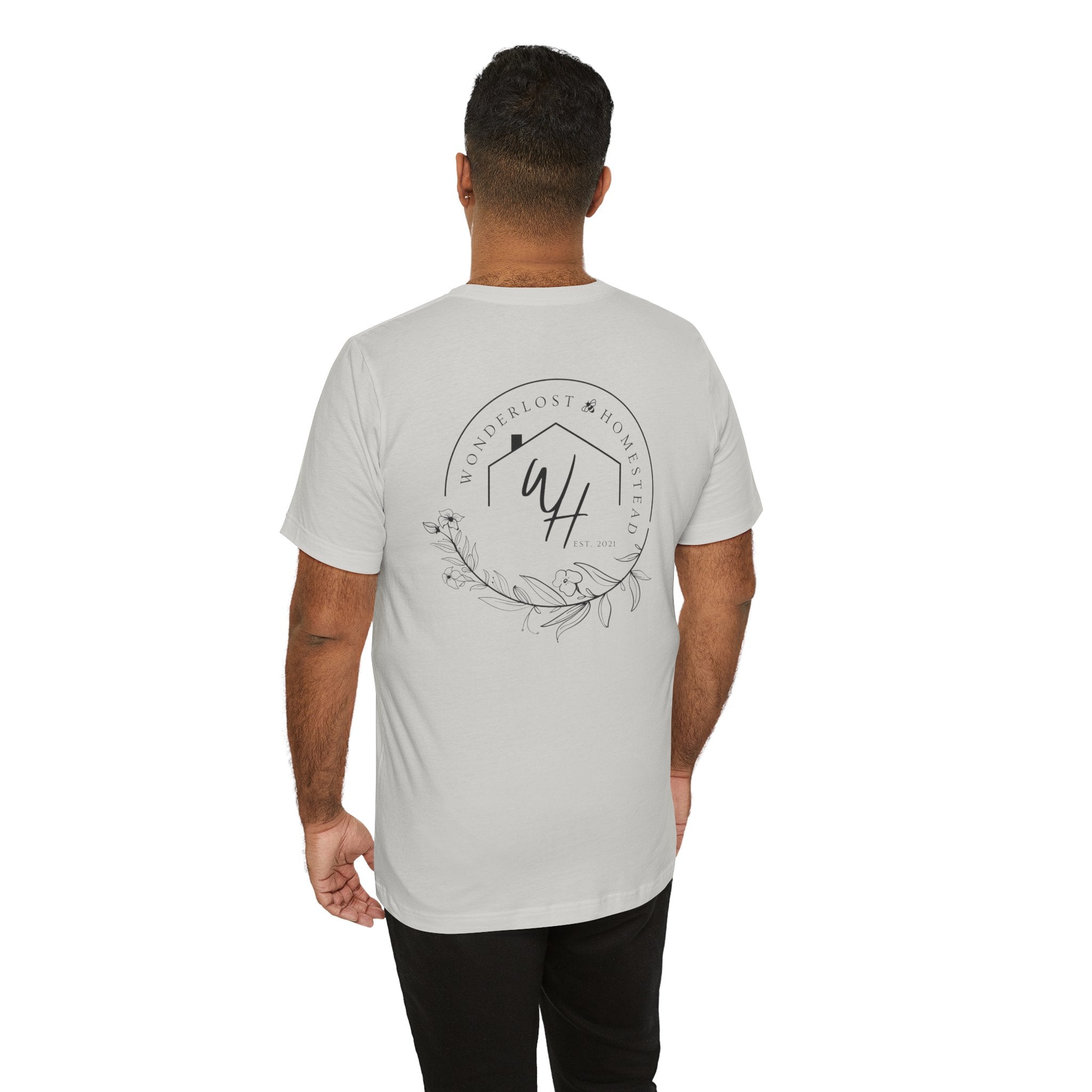 Unisex Short Sleeve T-Shirt, Black Logo (Front/Back Designs)
