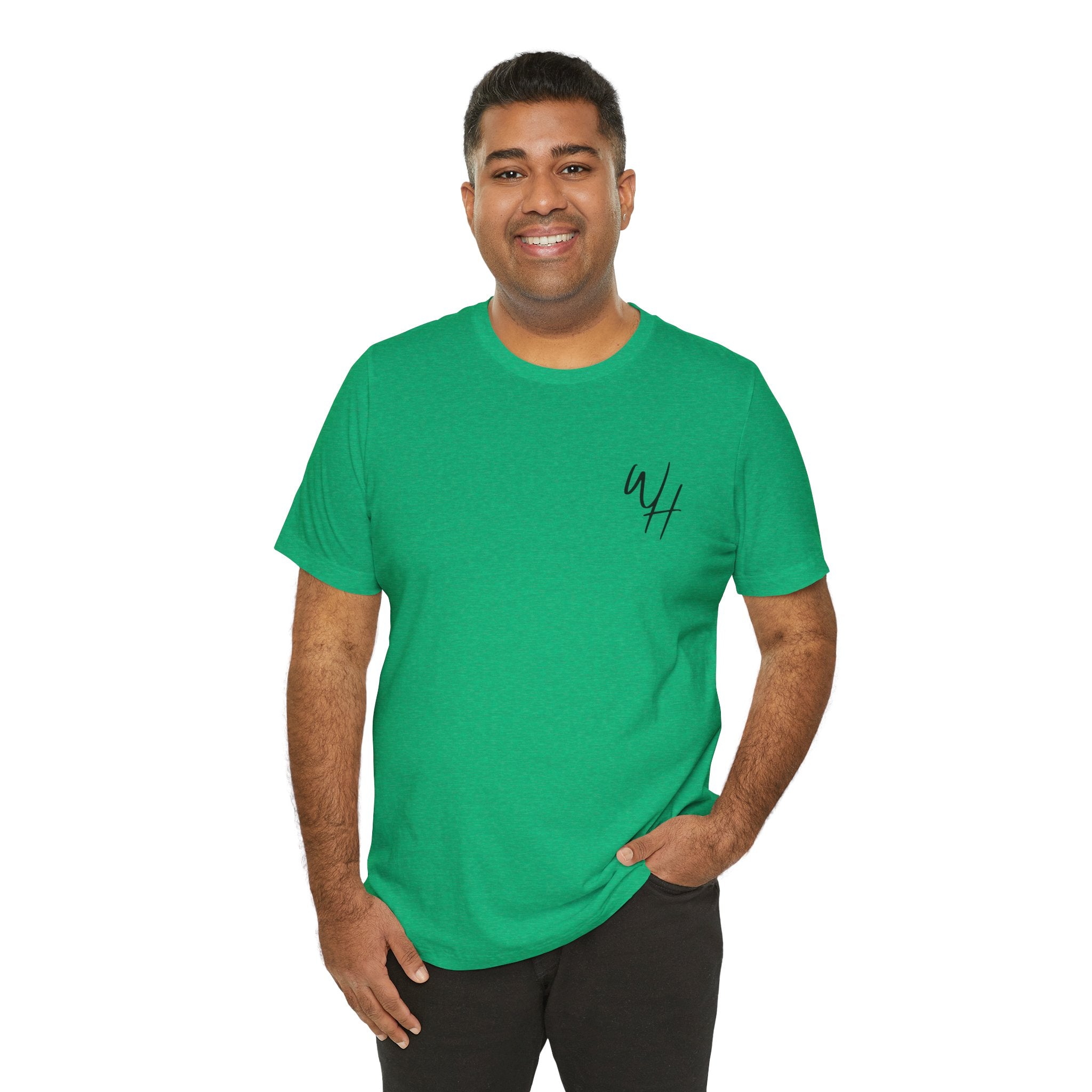 Unisex Short Sleeve T-Shirt, Black Logo (Front/Back Designs)