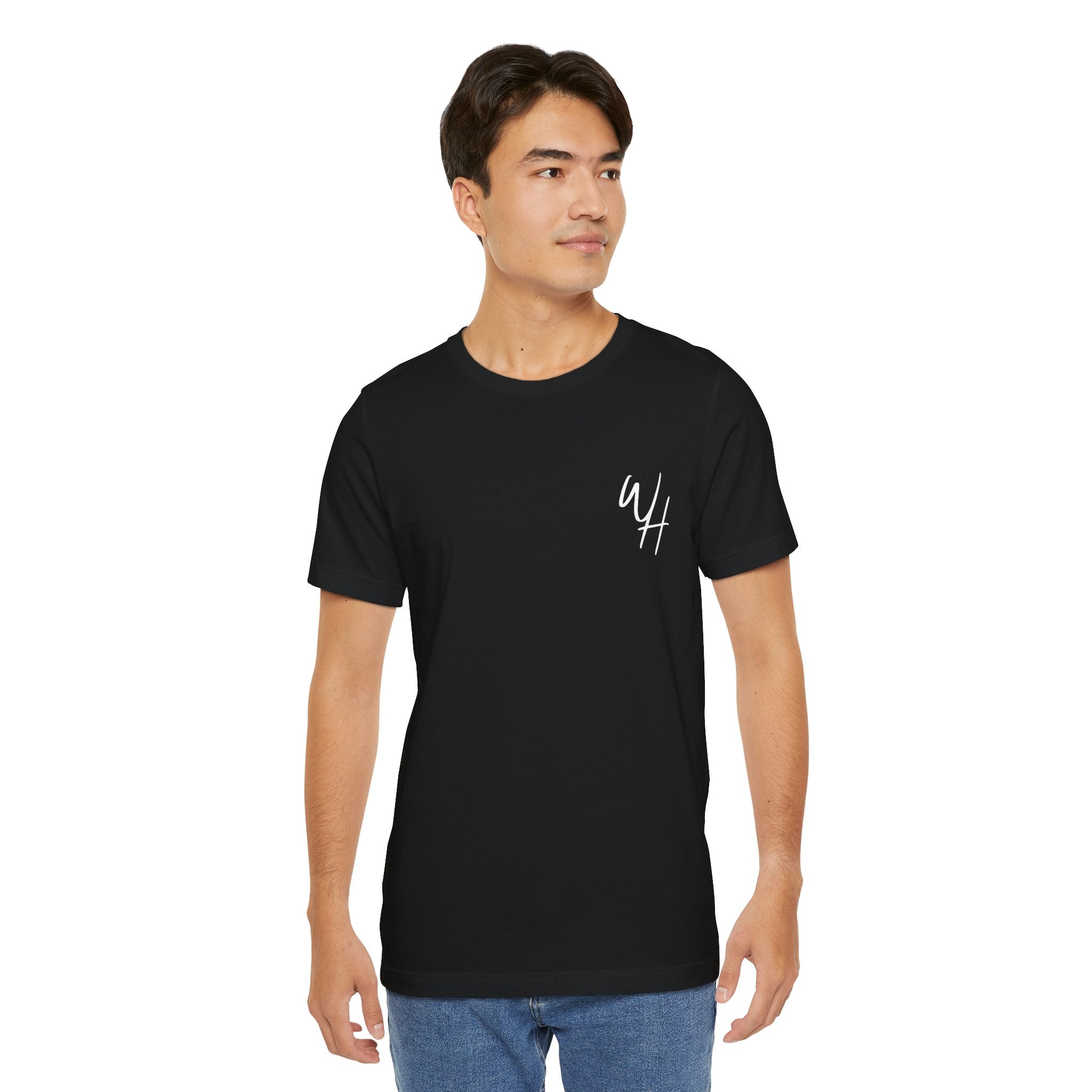 Unisex Short Sleeve T-Shirt, White Logo (Front/Back Designs)
