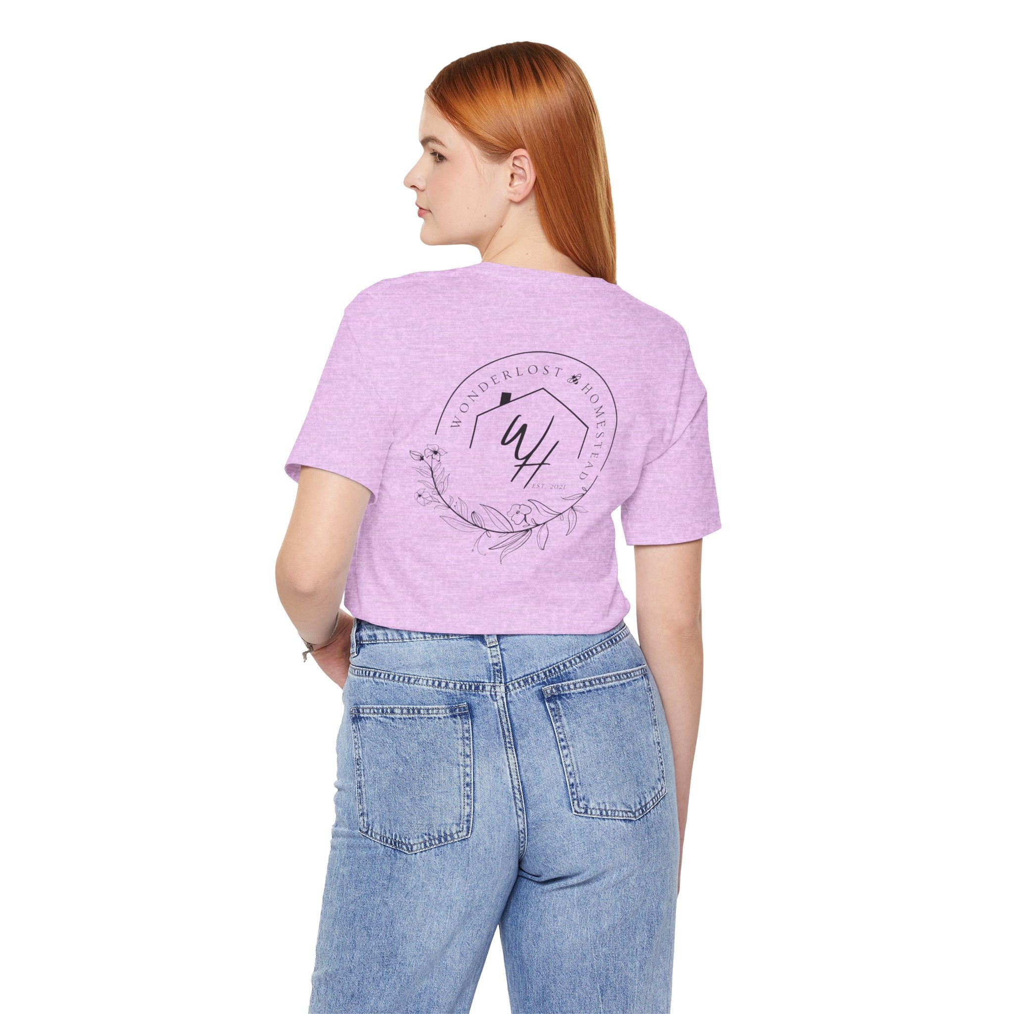 Unisex Short Sleeve T-Shirt, Black Logo (Front/Back Designs)