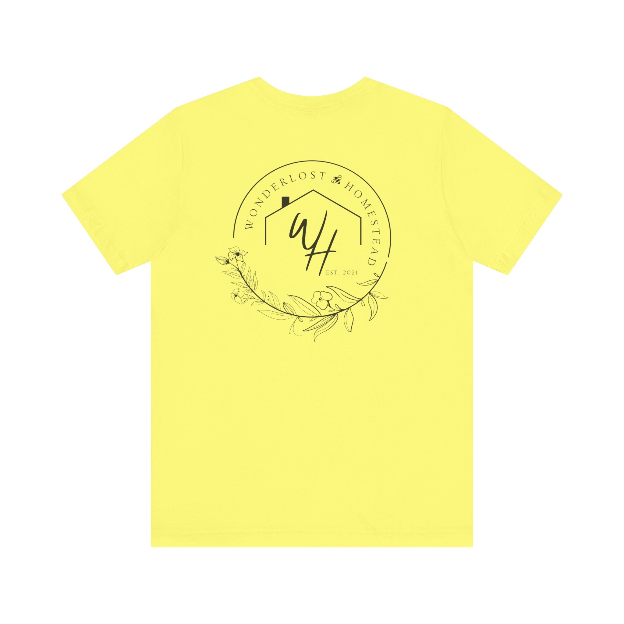Unisex Short Sleeve T-Shirt, Black Logo (Front/Back Designs)