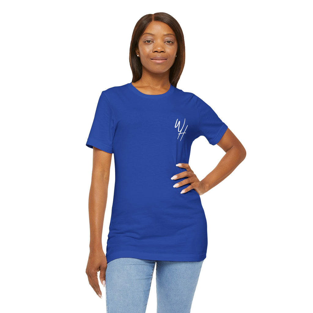 Unisex Short Sleeve T-Shirt, White Logo (Front/Back Designs)