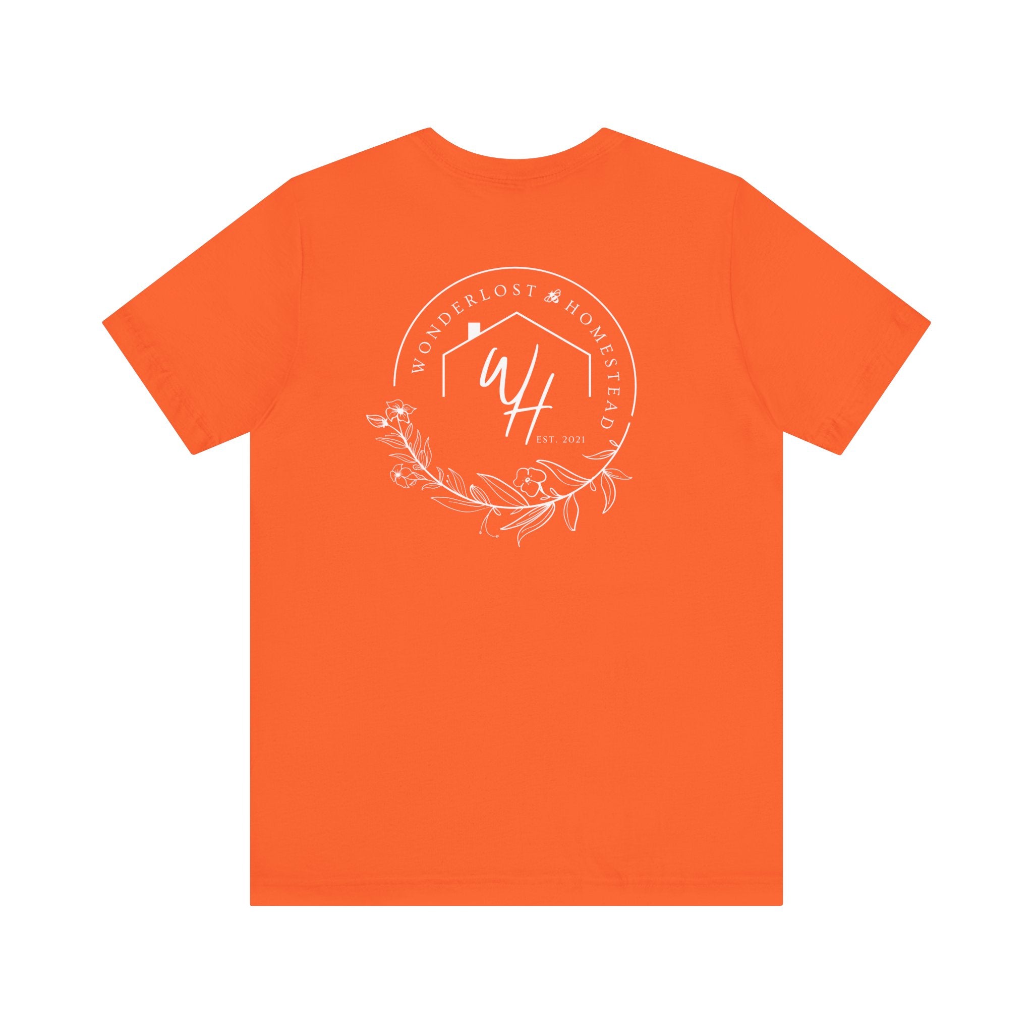 Unisex Short Sleeve T-Shirt, White Logo (Front/Back Designs)