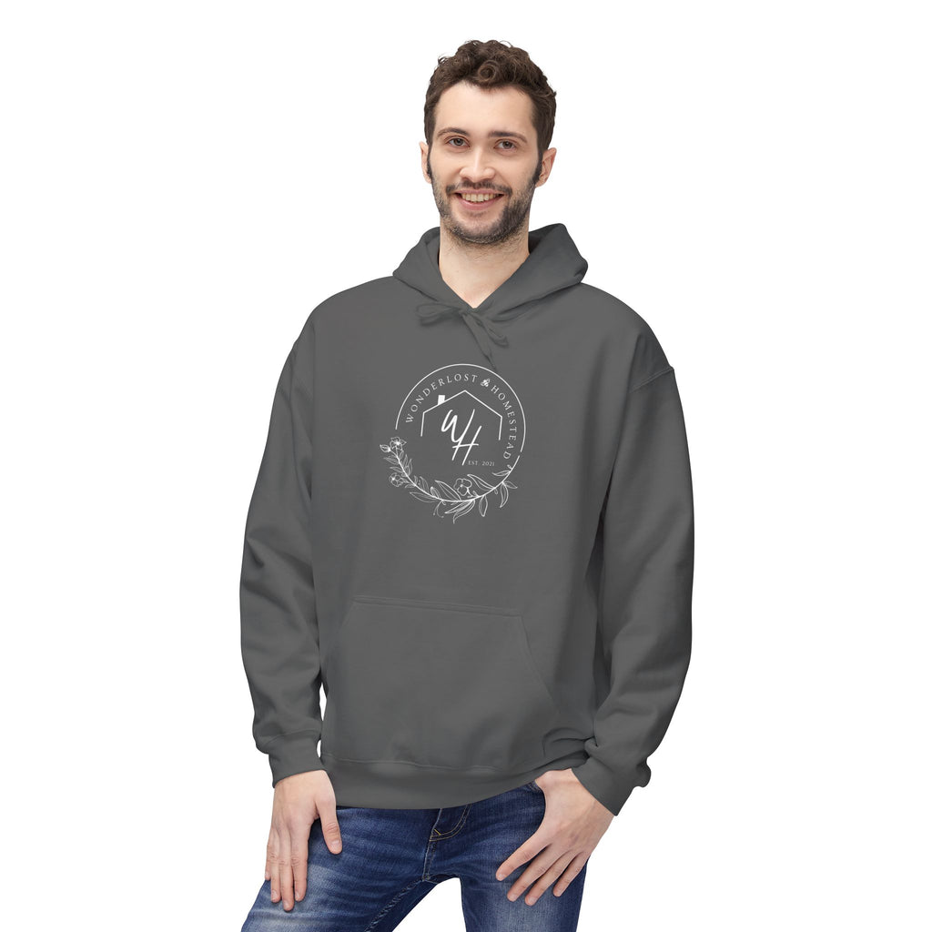 Unisex Hoodie, White Logo