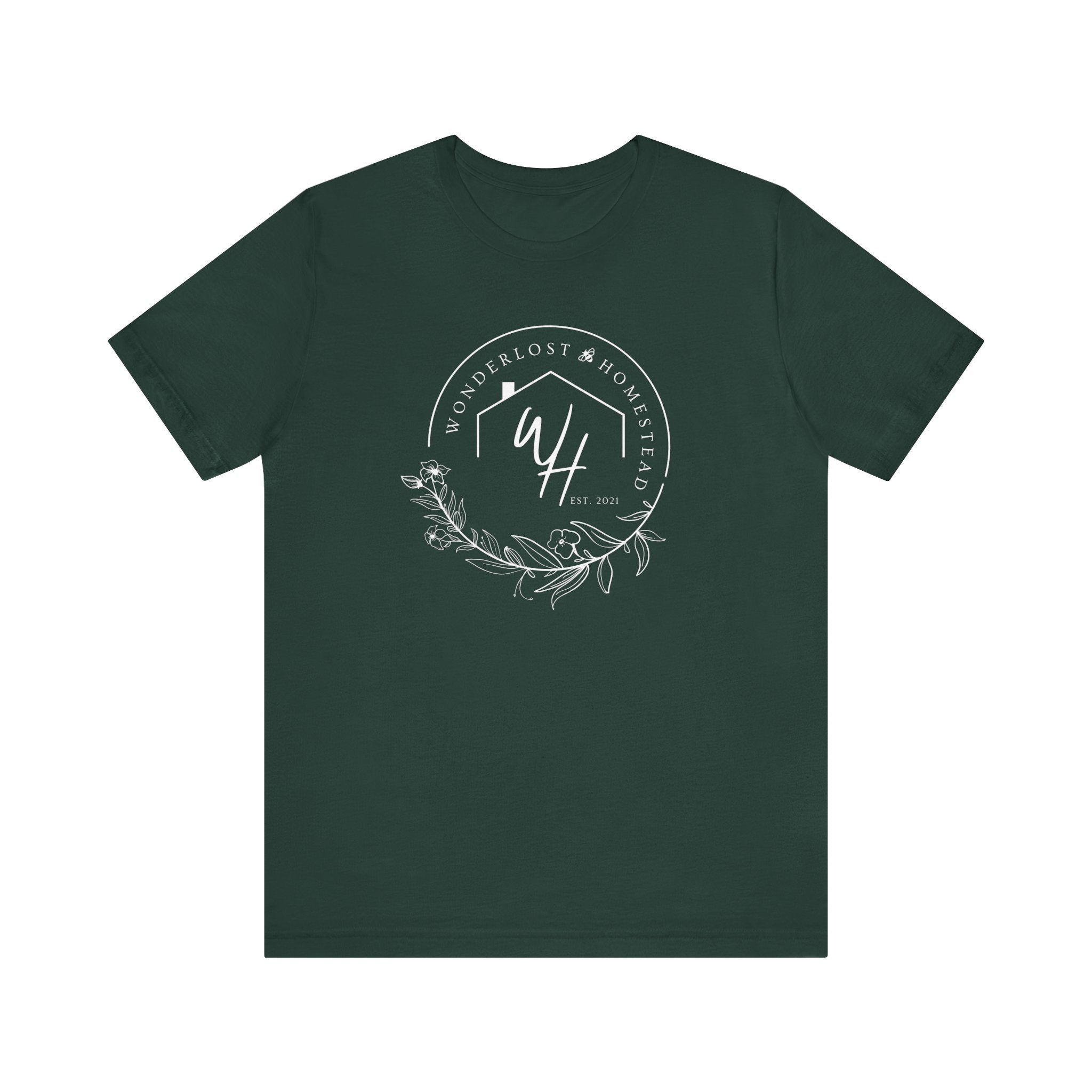 Unisex Short Sleeve T-Shirt, White Logo