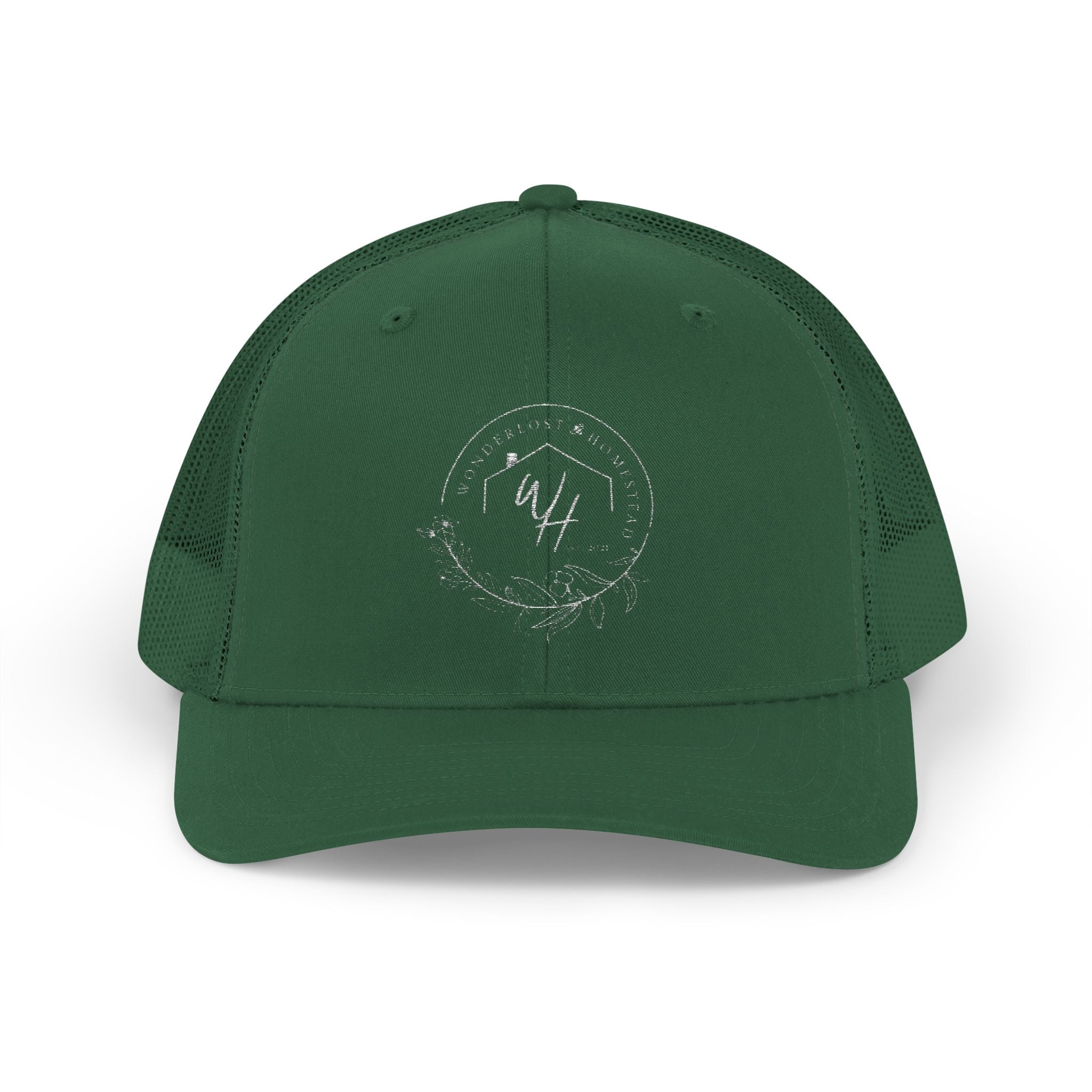 Snapback Trucker Cap, White Logo
