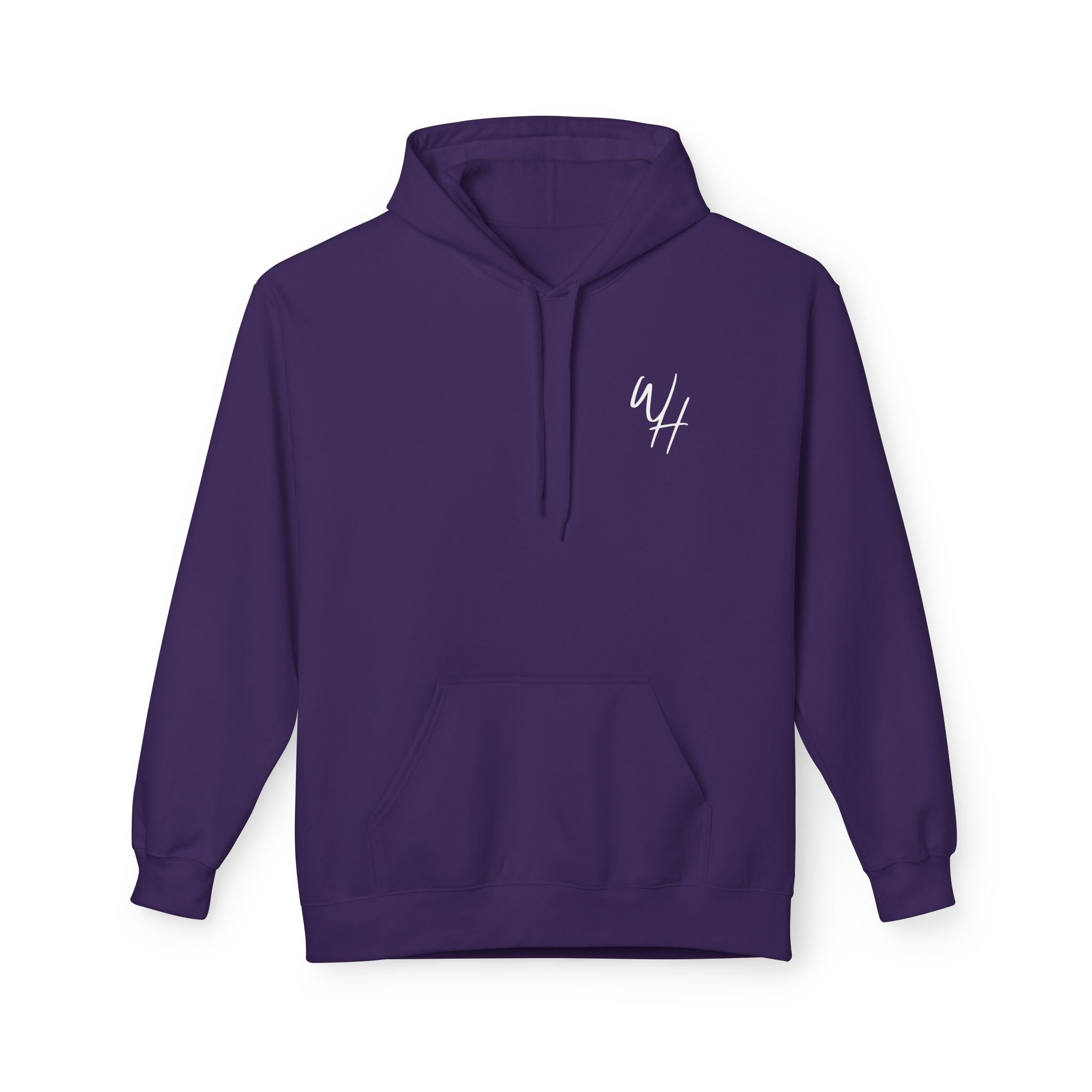 Unisex Hoodie, White Logo (Front/Back Designs)
