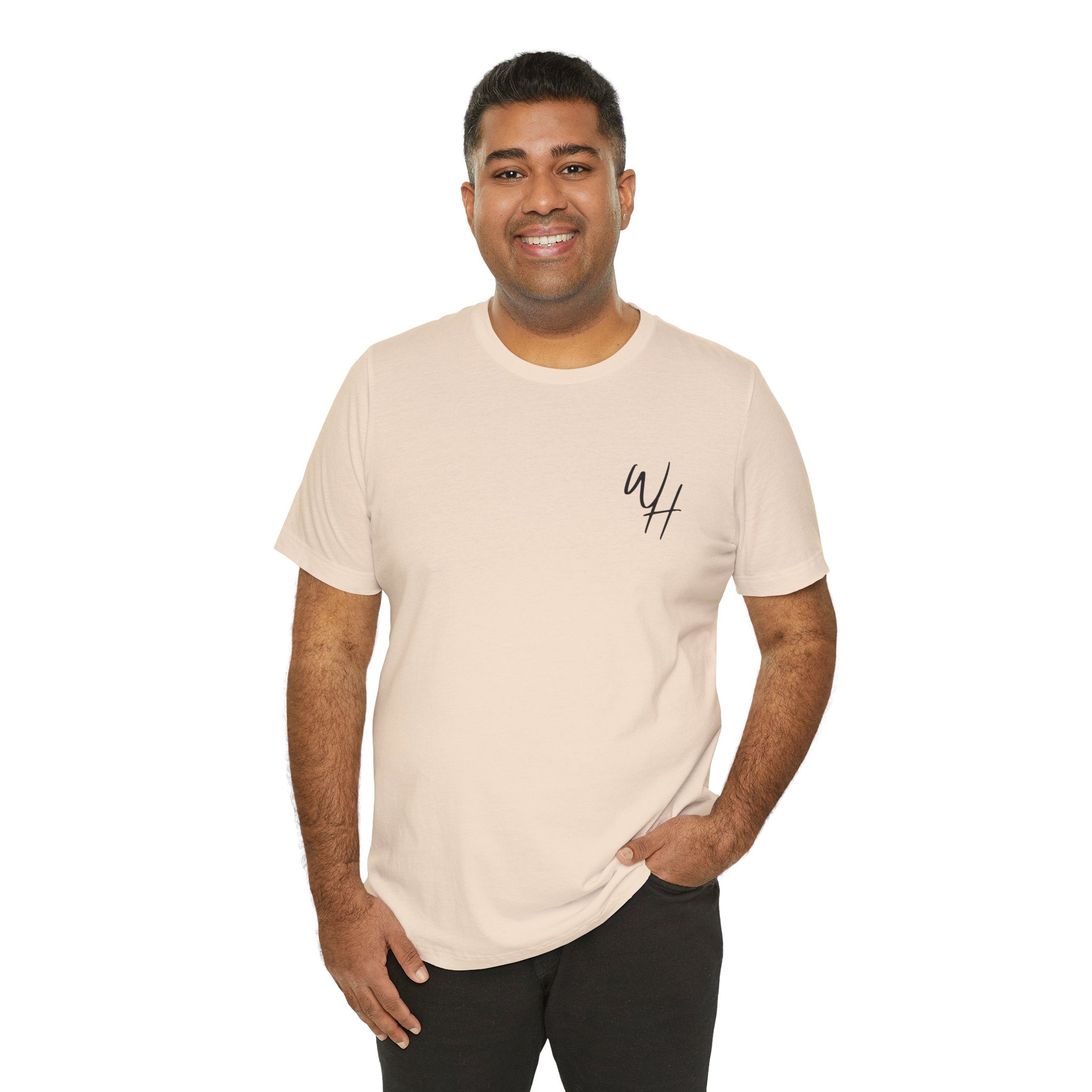 Unisex Short Sleeve T-Shirt, Black Logo (Front/Back Designs)
