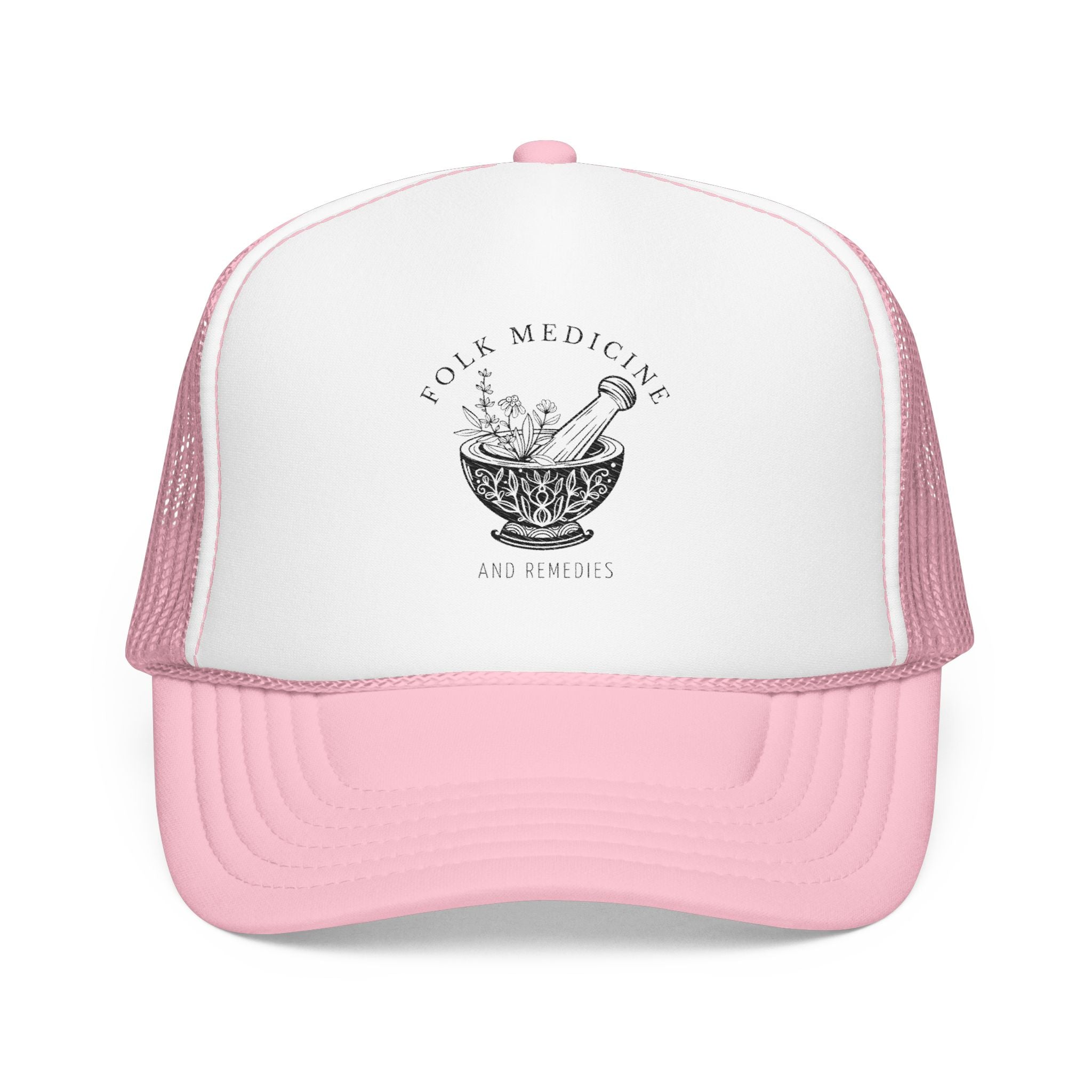 Foam Trucker Hat, Black Logo