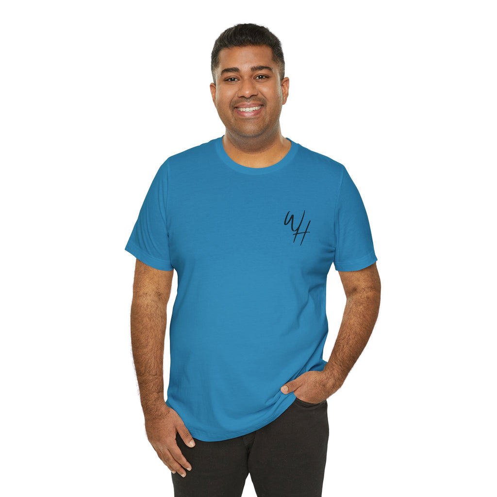 Unisex Short Sleeve T-Shirt, Black Logo (Front/Back Designs)