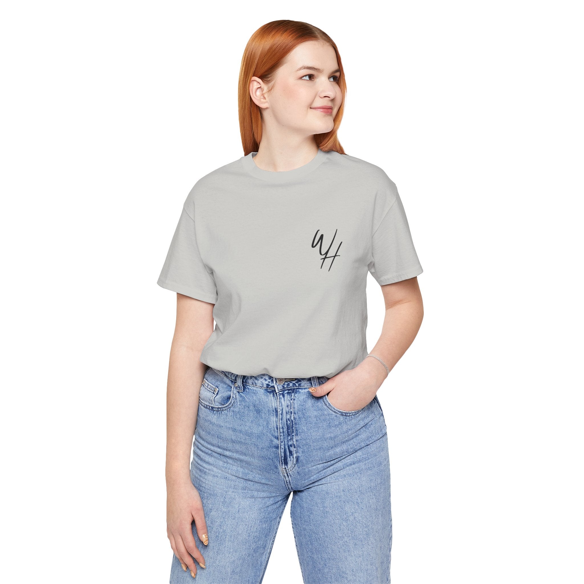 Unisex Short Sleeve T-Shirt, Black Logo (Front/Back Designs)
