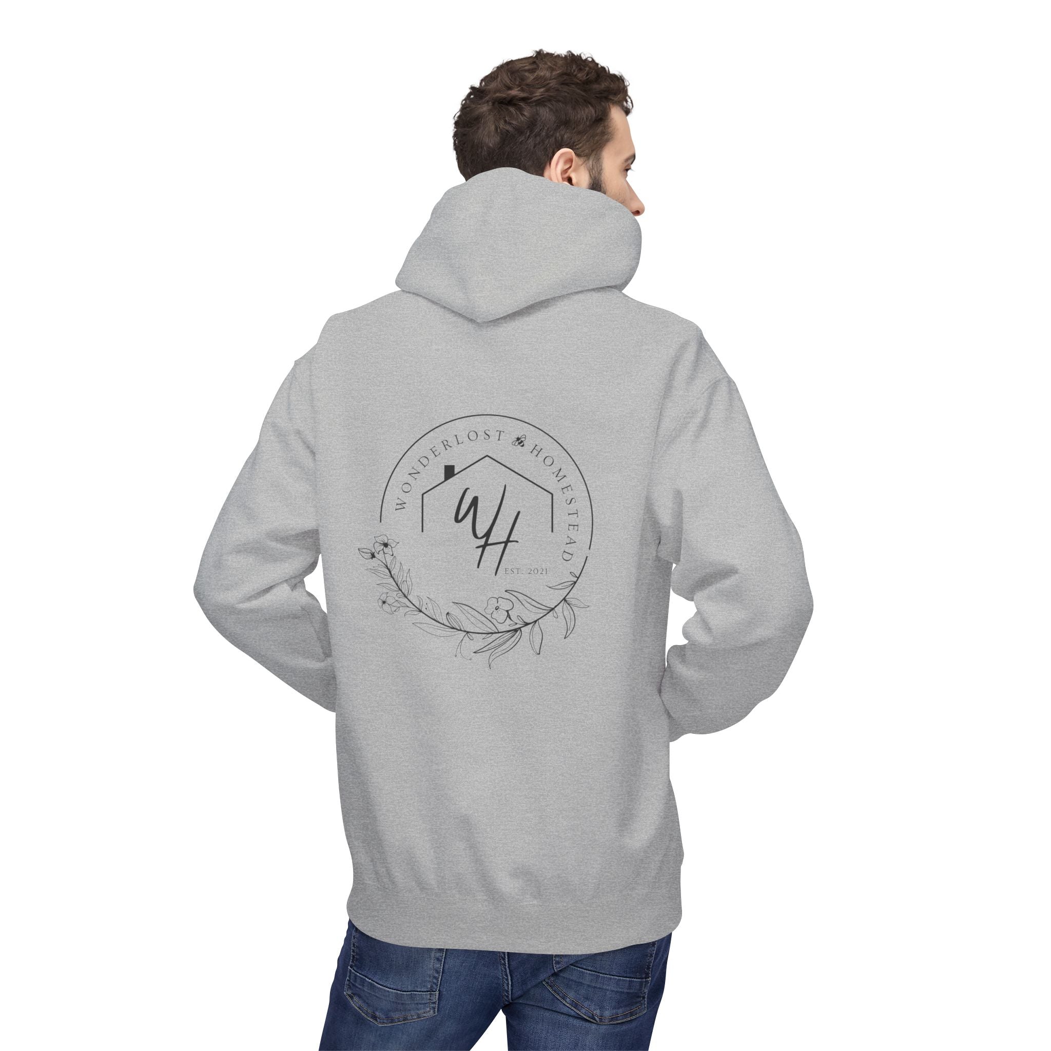 Unisex Hoodie, Black Logo (Front/Back Designs)