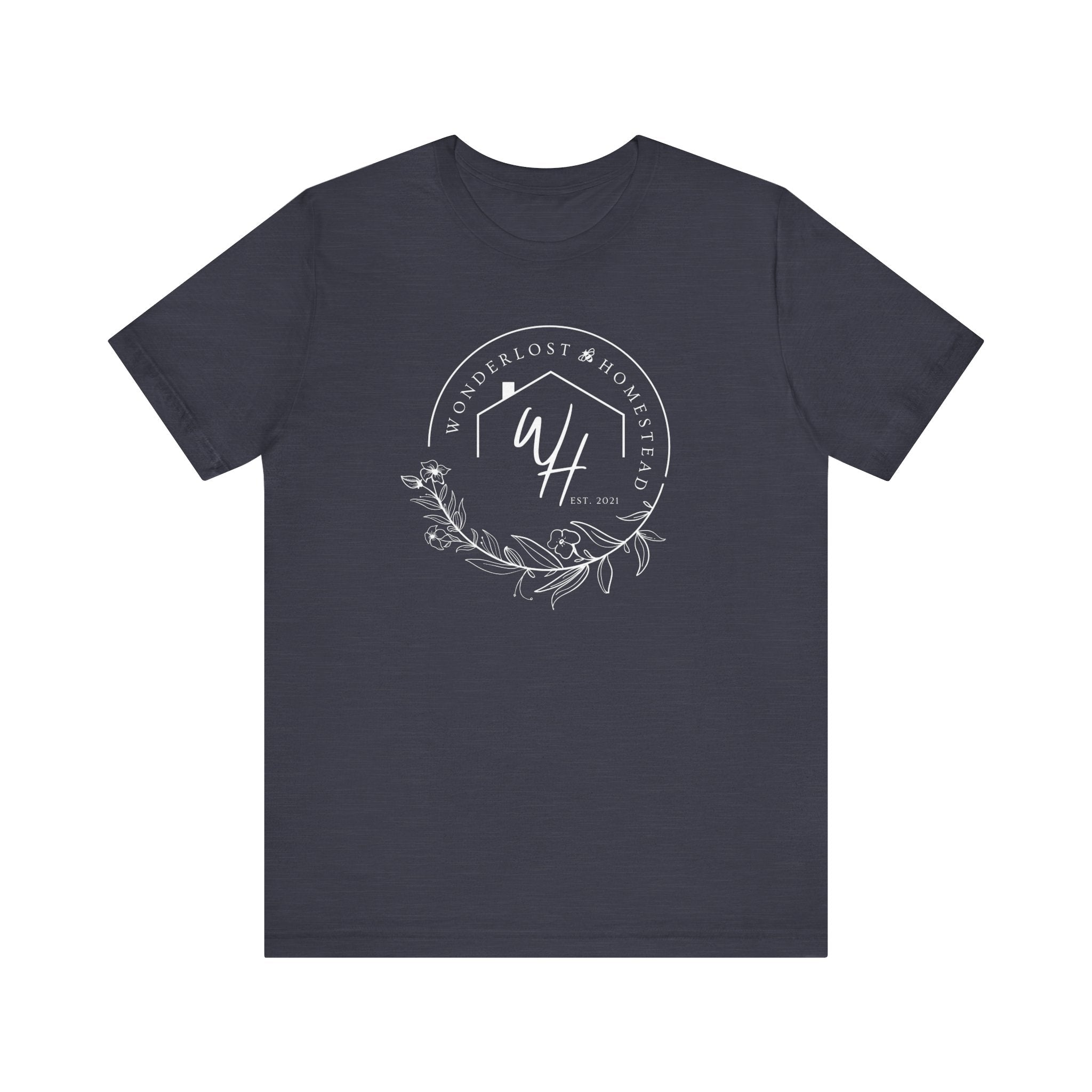 Unisex Short Sleeve T-Shirt, White Logo