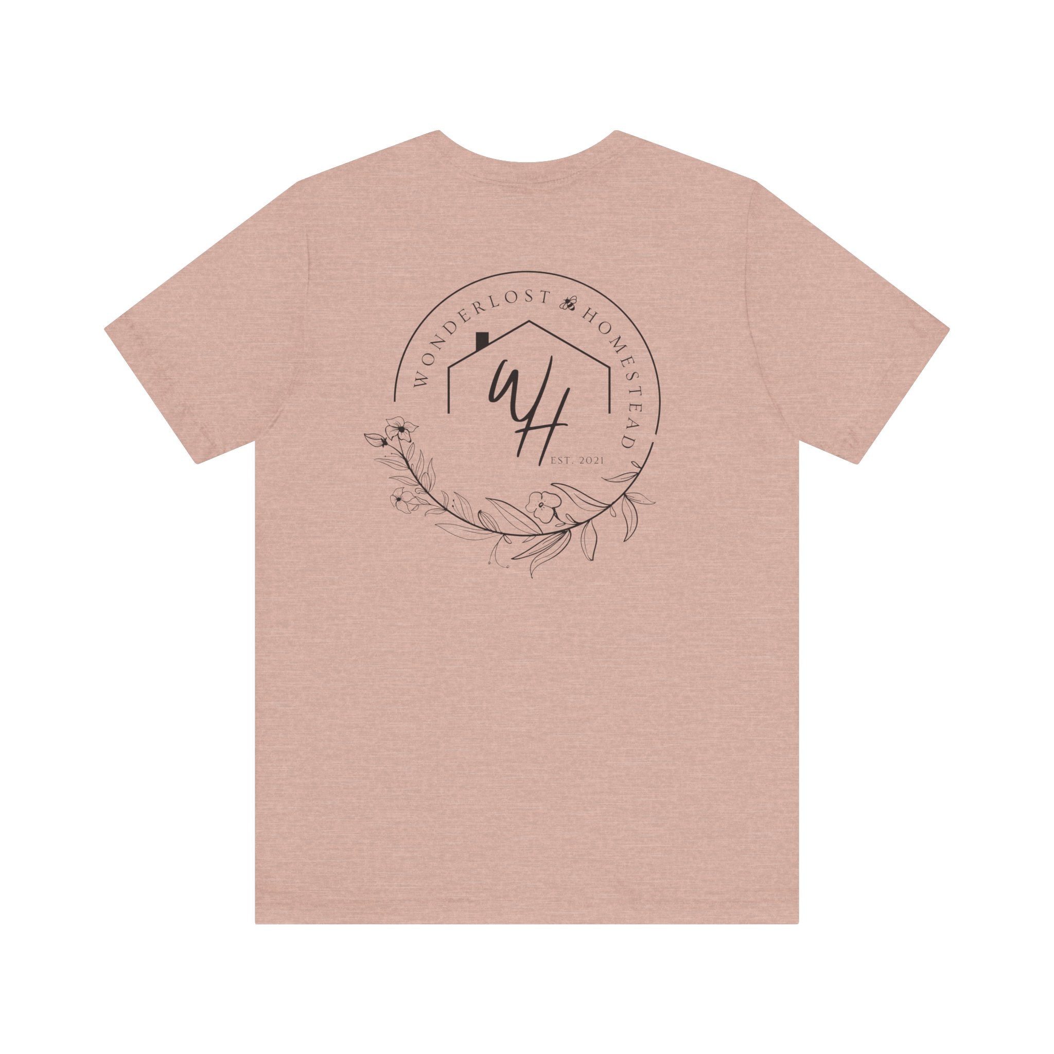 Unisex Short Sleeve T-Shirt, Black Logo (Front/Back Designs)