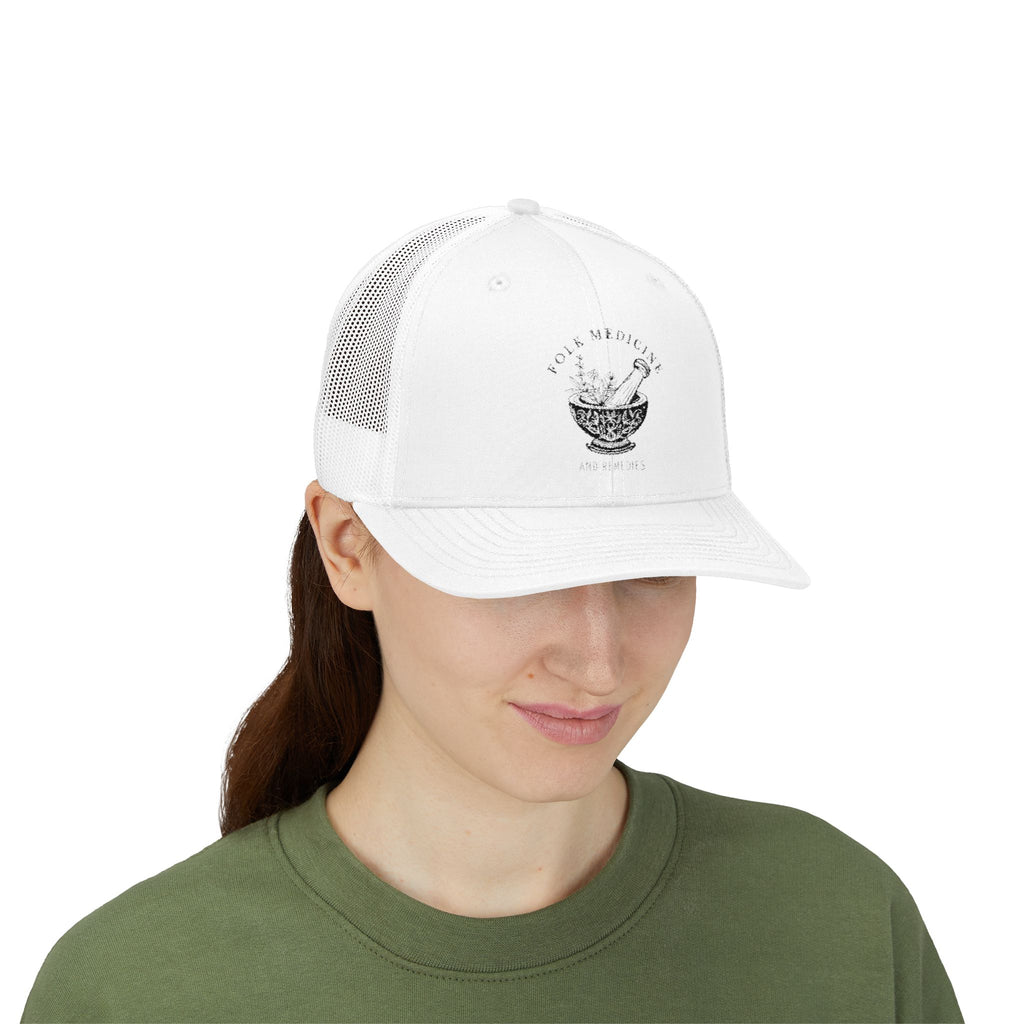 Snapback Trucker Cap - Black Logo