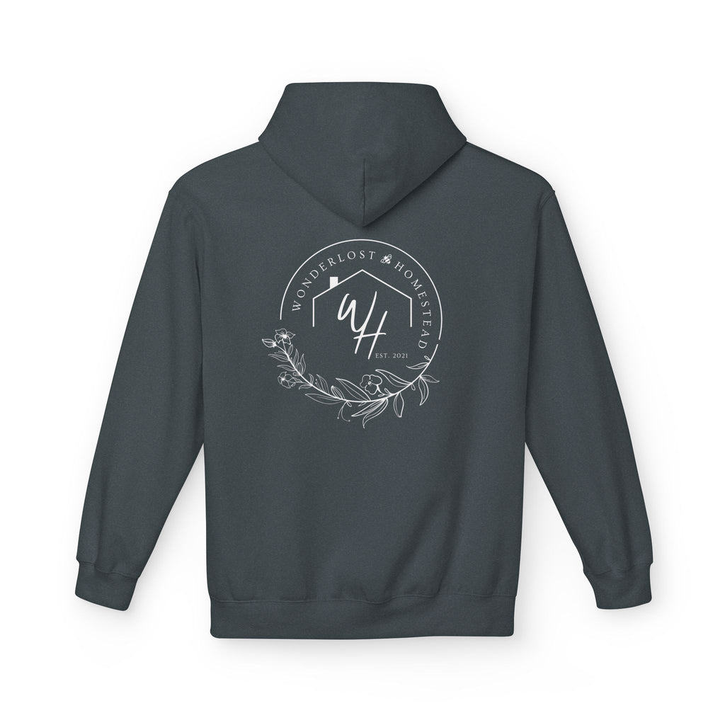 Unisex Hoodie, White Logo (Front/Back Designs)