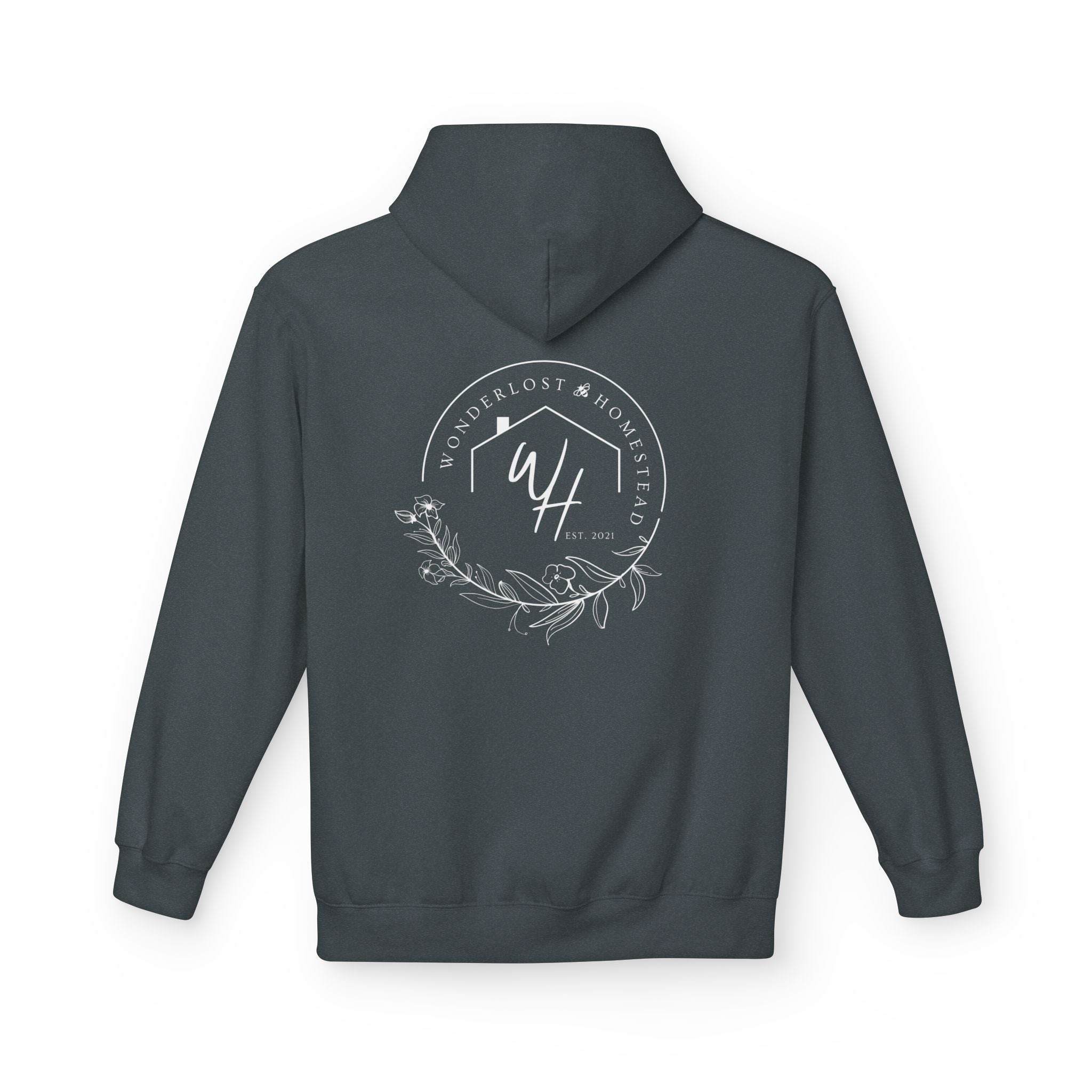Unisex Hoodie, White Logo (Front/Back Designs)