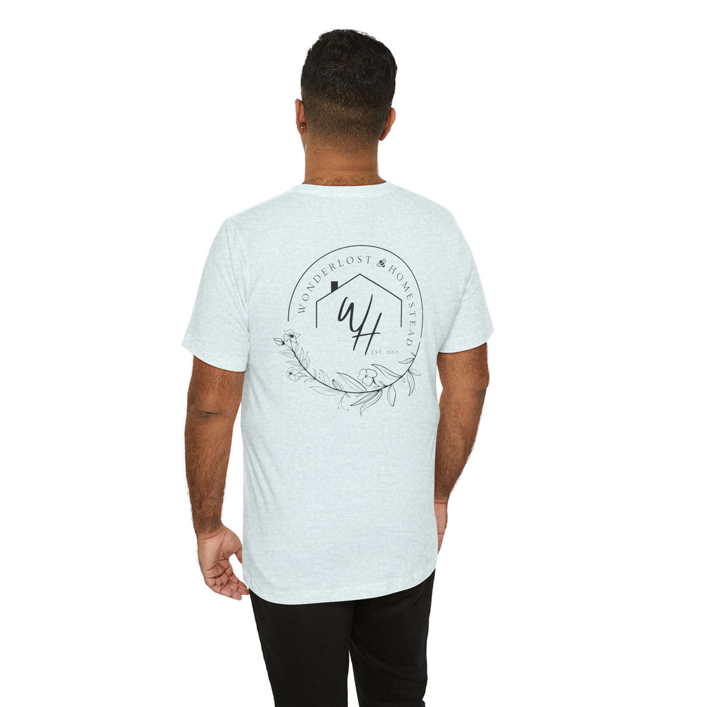 Unisex Short Sleeve T-Shirt, Black Logo (Front/Back Designs)