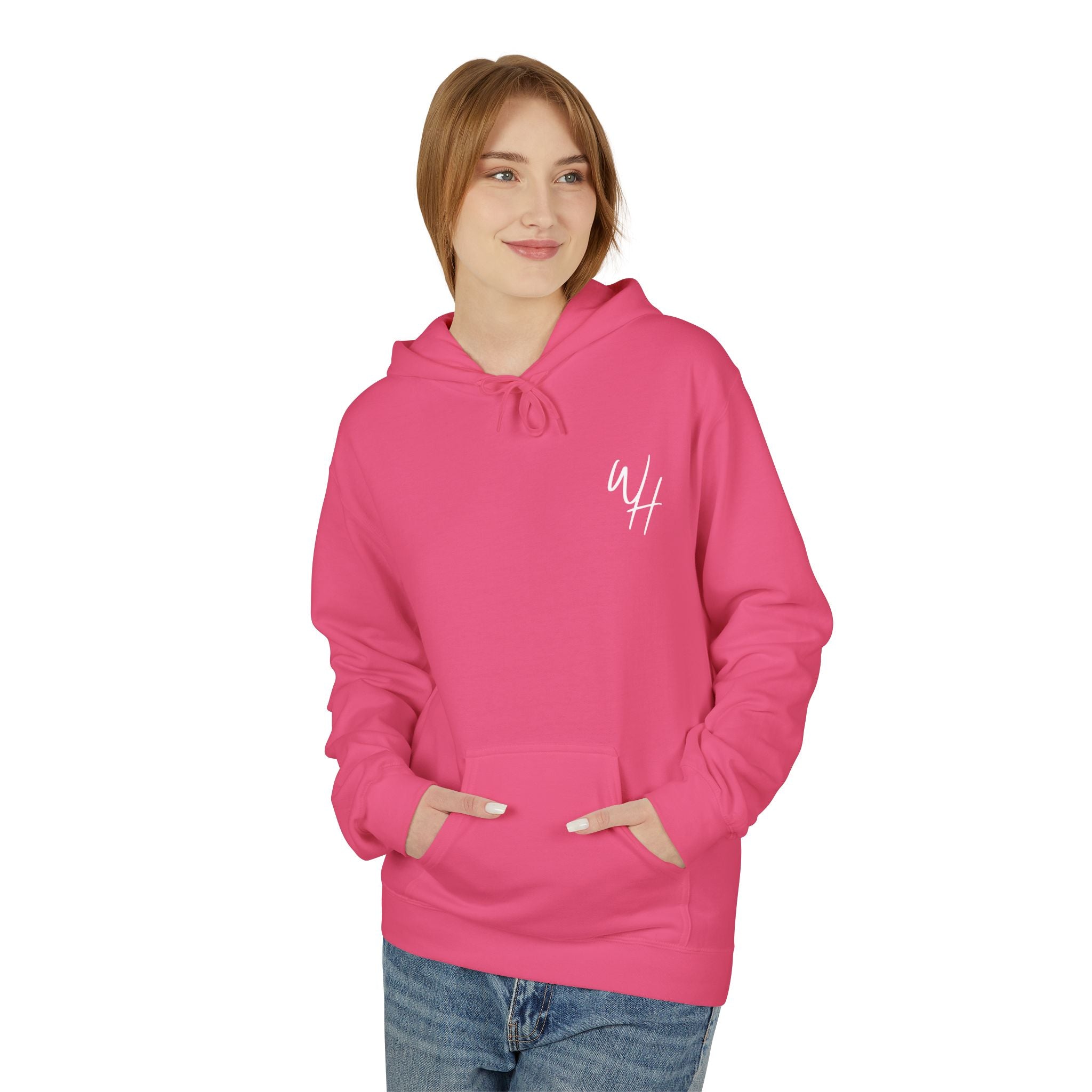 Unisex Hoodie, White Logo (Front/Back Designs)