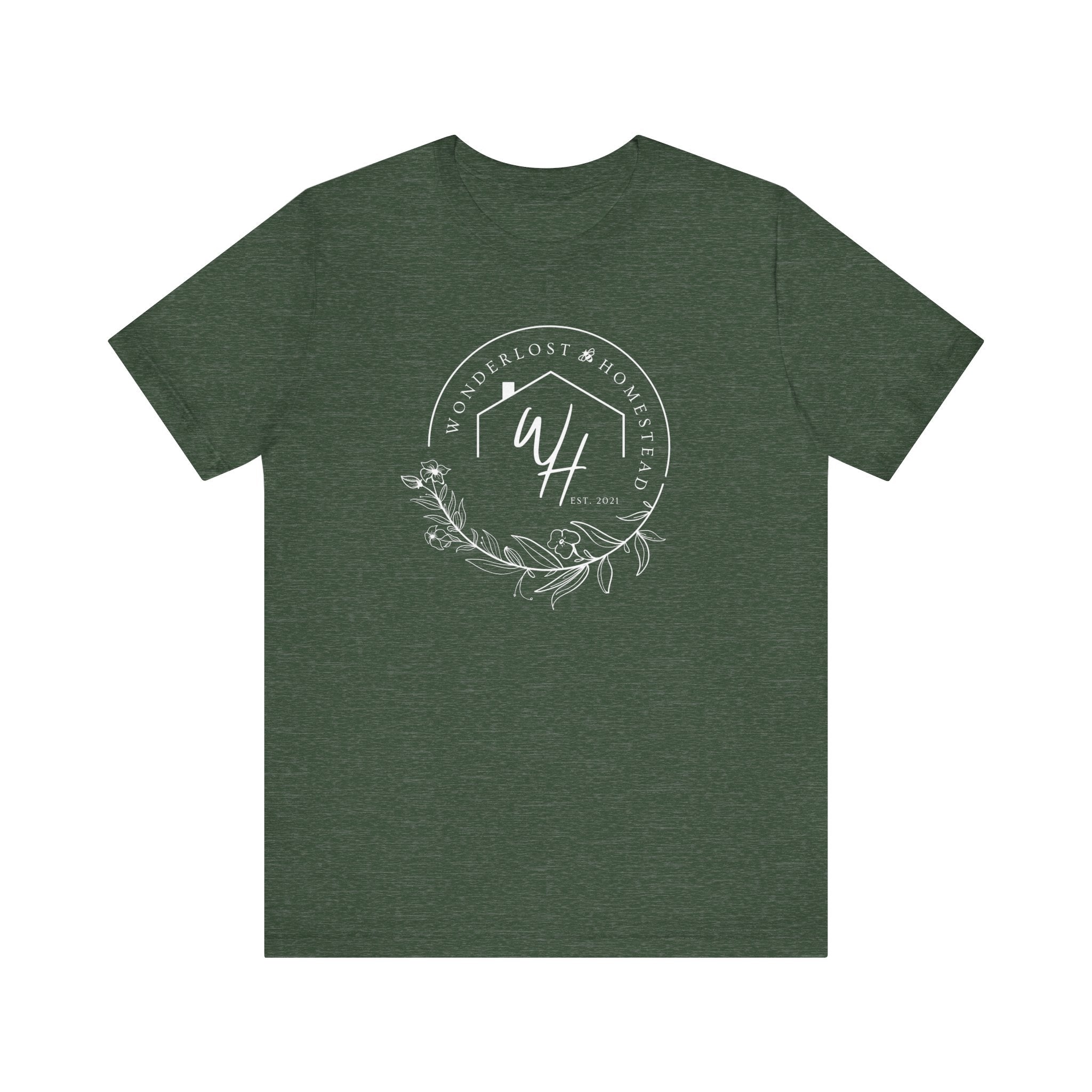 Unisex Short Sleeve T-Shirt, White Logo
