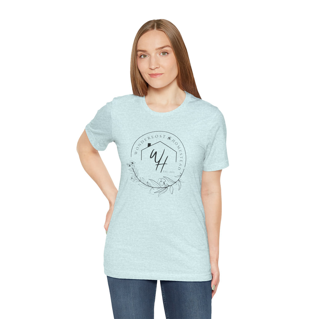Unisex Short Sleeve T-Shirt, Black Logo