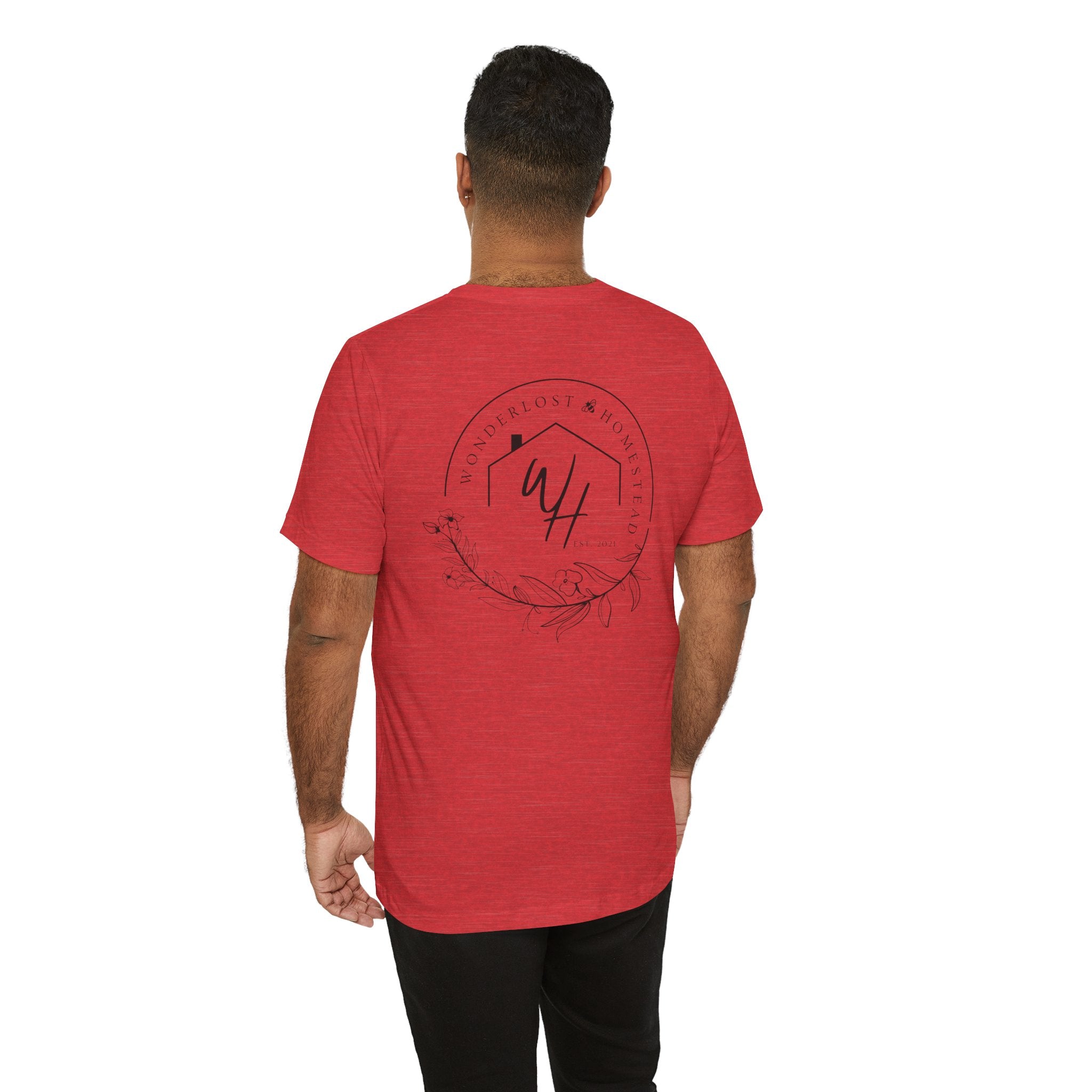 Unisex Short Sleeve T-Shirt, Black Logo (Front/Back Designs)