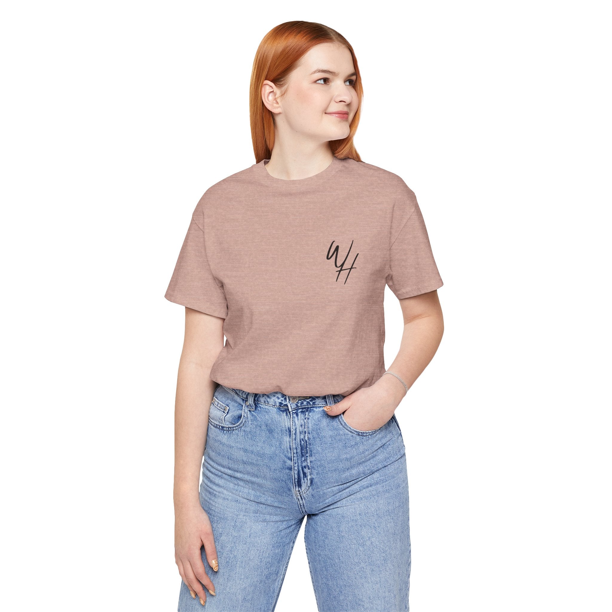 Unisex Short Sleeve T-Shirt, Black Logo (Front/Back Designs)