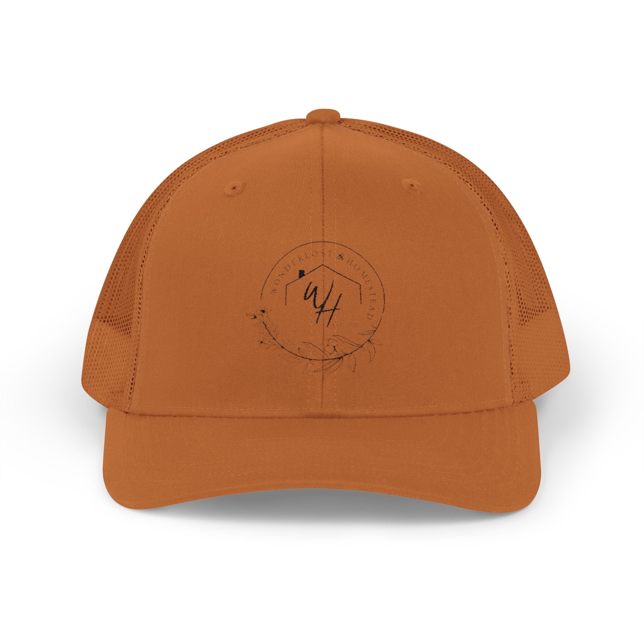 Snapback Trucker Cap, Black Logo