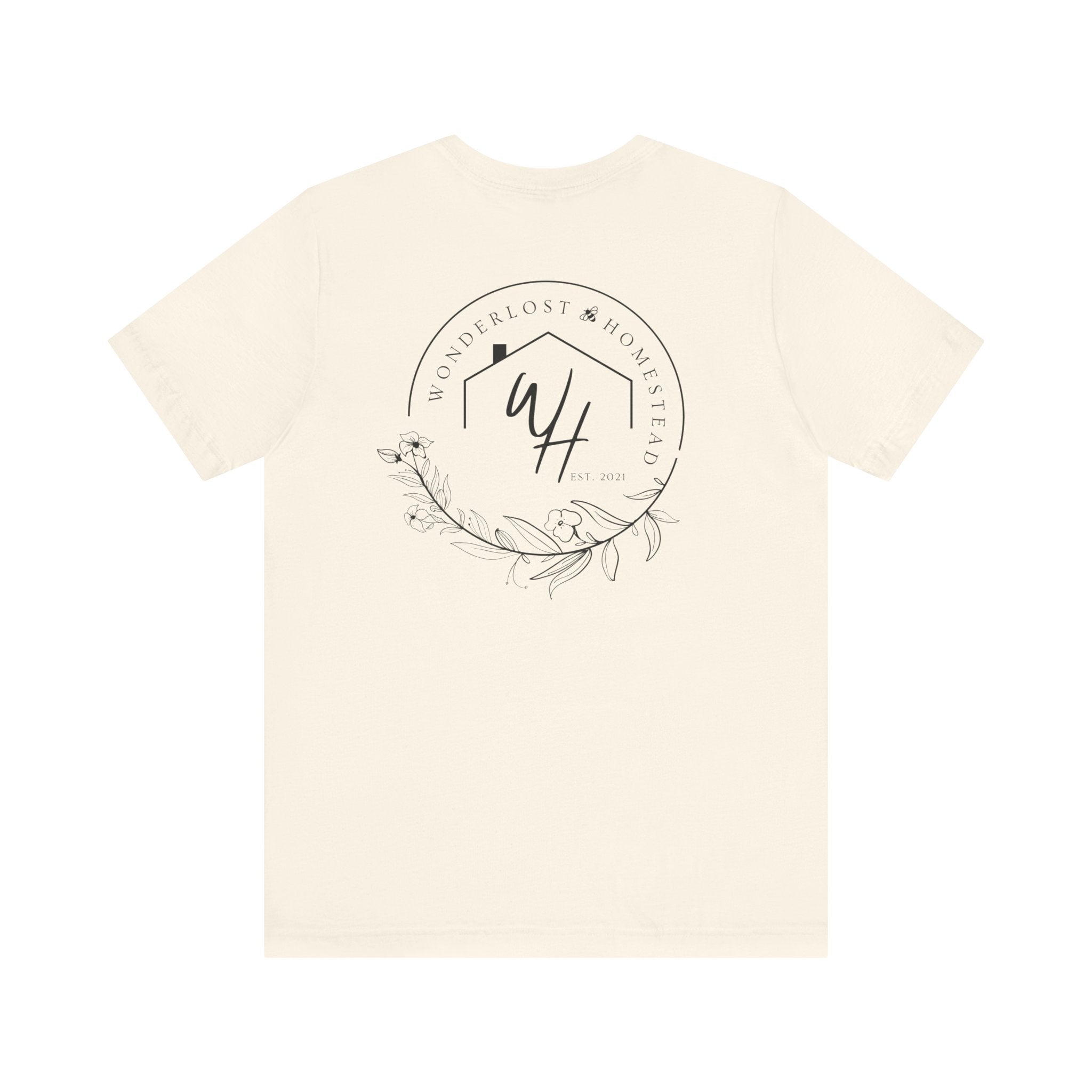 Unisex Short Sleeve T-Shirt, Black Logo (Front/Back Designs)