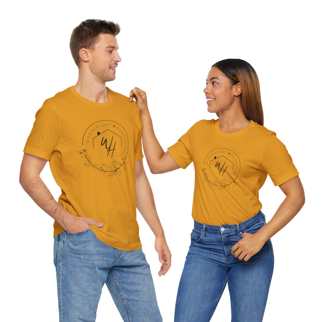 Unisex Short Sleeve T-Shirt, Black Logo