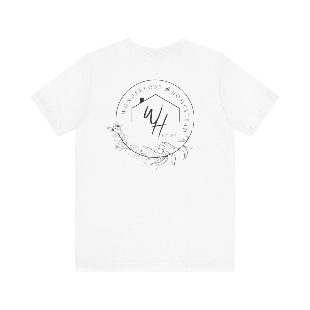 Unisex Short Sleeve T-Shirt, Black Logo (Front/Back Designs)